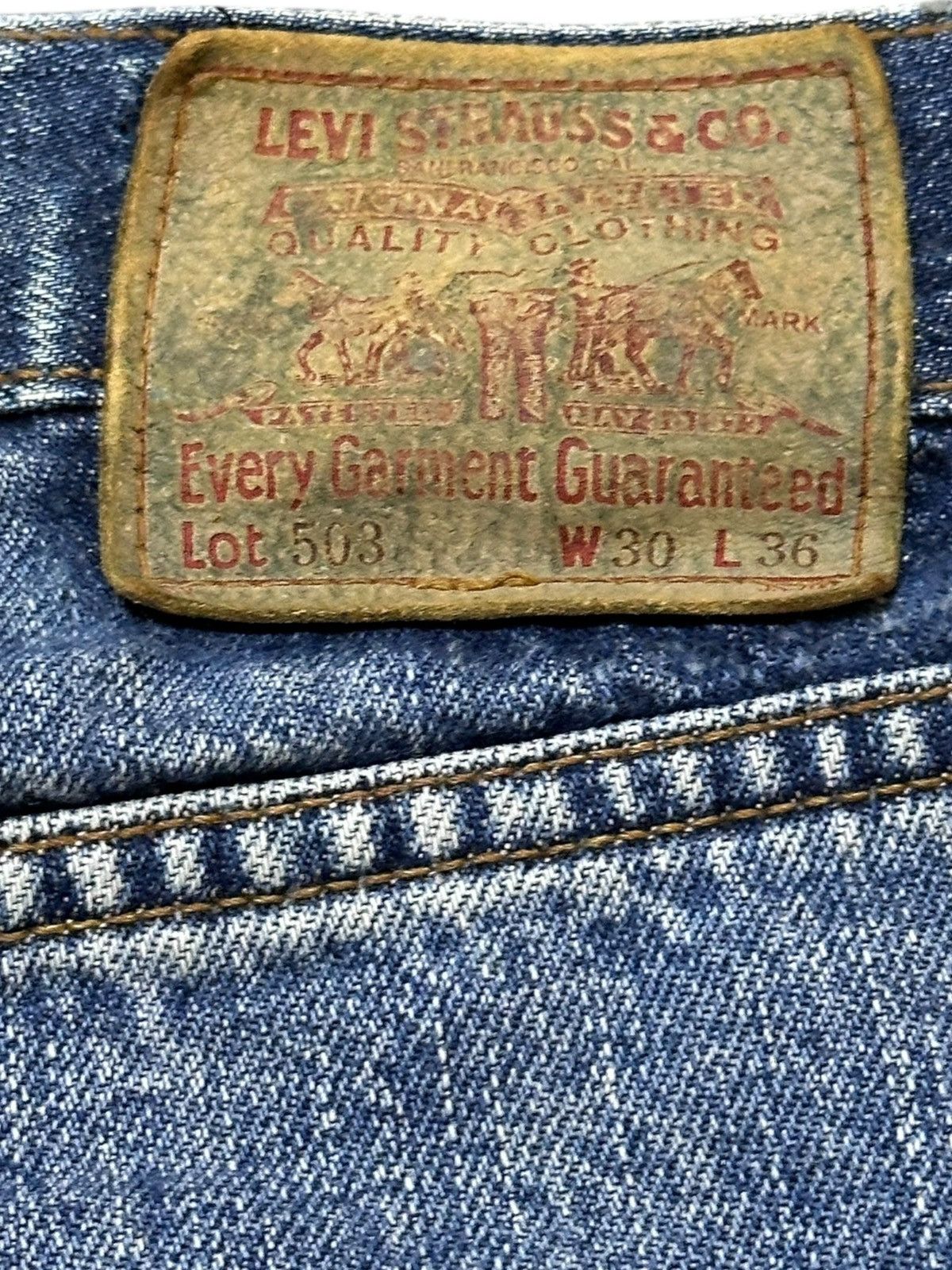 Levi's Vintage Clothing Vintage Levi’s 503 Baggy Loose Faded Denim Size US 30 / EU 46 - 8 Thumbnail
