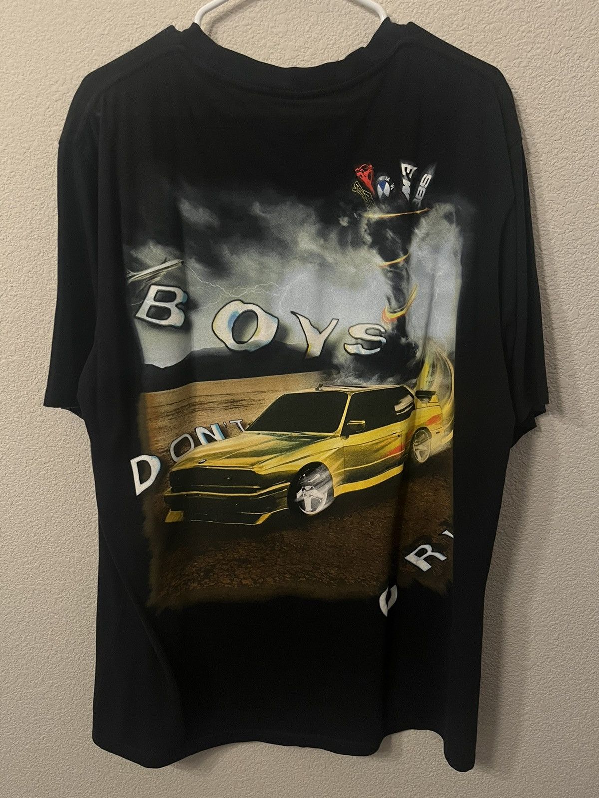 image of Marino Morwood x Rap Tees Casper Masi Bmw Tee Large in Black, Men's