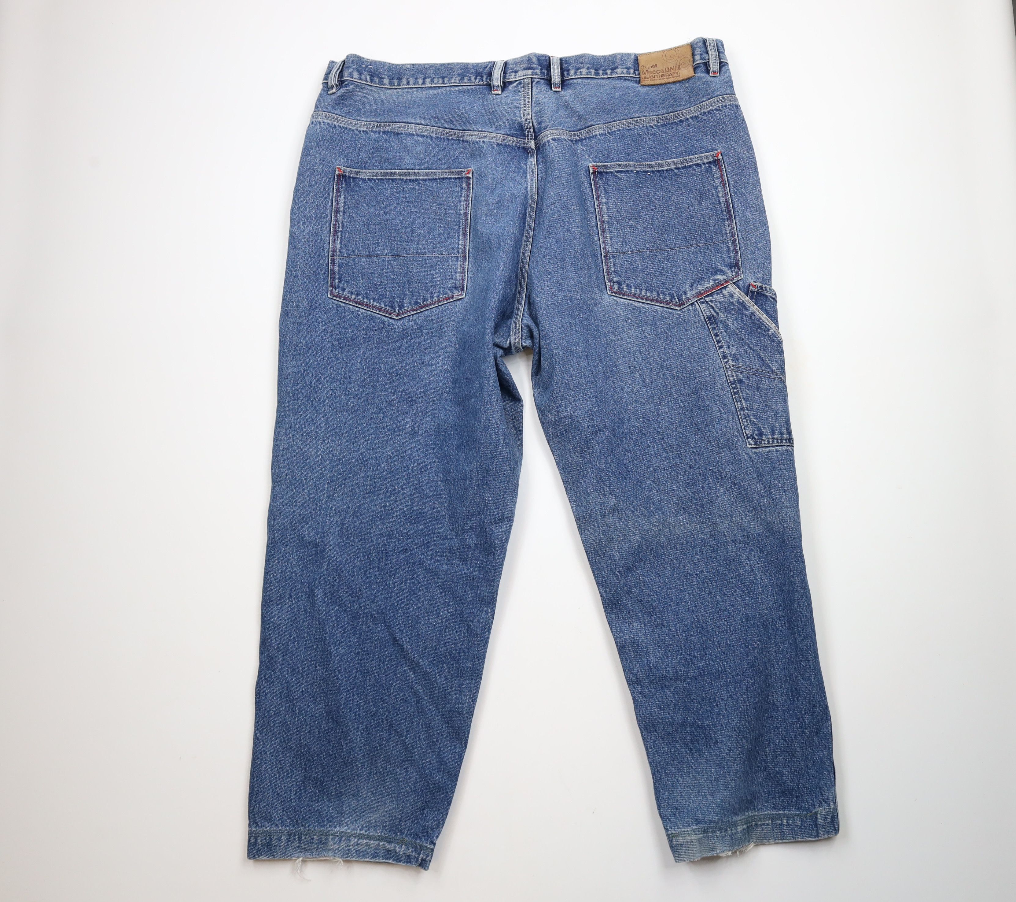 Vintage Vintage 90s Streetwear Baggy Fit Hip Hop Denim Jeans Blue Size US 44 / EU 60 - 9 Thumbnail