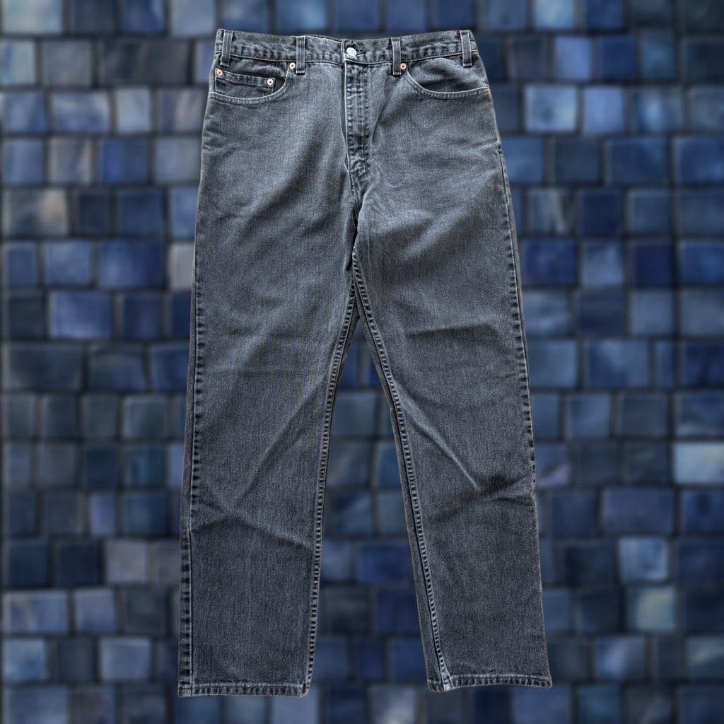 Levi's VINTAGE Levi's 505 Jeans Men Regular 36x32 34x31 Dark Denim USA 5-Pocket Zipper Button Straight Jeans Mens Retro 90s Band Grunge Logo USA Size US 36 / EU 52 - 1 Thumbnail