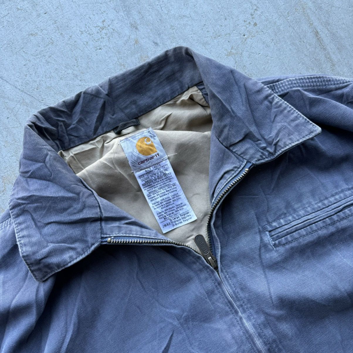Carhartt × Vintage Vintage Carhartt Gray Distressed Jacket Cropped Workwear Size US XL / EU 56 / 4 - 3 Thumbnail
