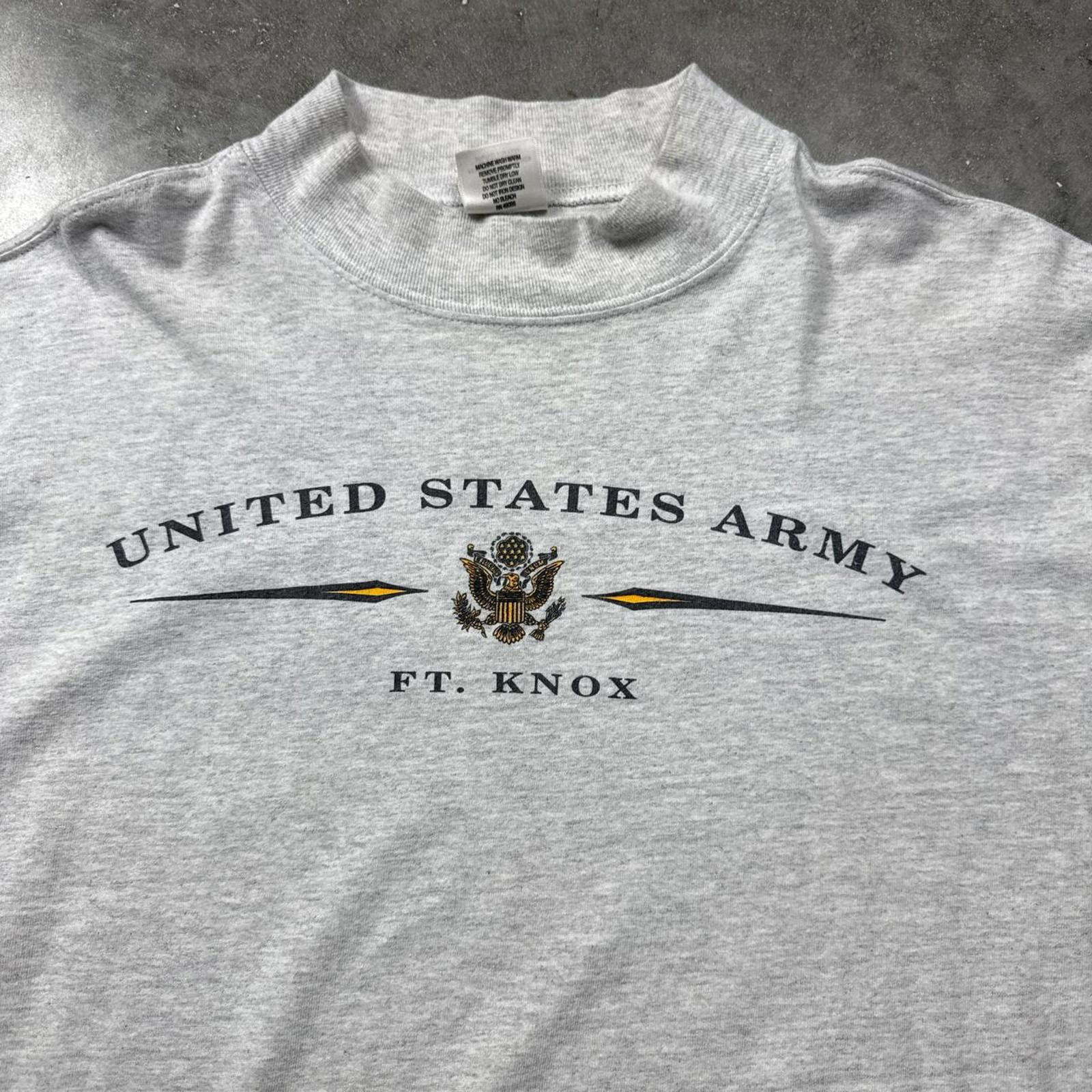 Other Grey vintage US Army "Fort Knox" Graphic Long Sleeve Shirt Size US XL / EU 56 / 4 - 3 Thumbnail