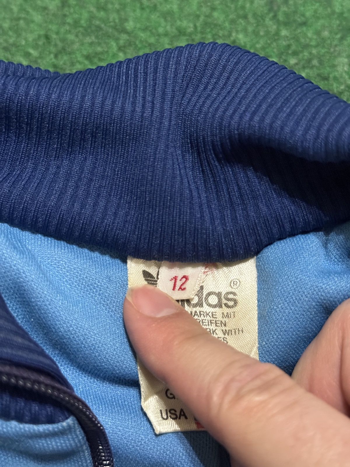 Adidas Vintage 70s Adidas Hooded Track Blue XS 17.5x22.5 Jacket Size US XS / EU 42 / 0 - 4 Thumbnail