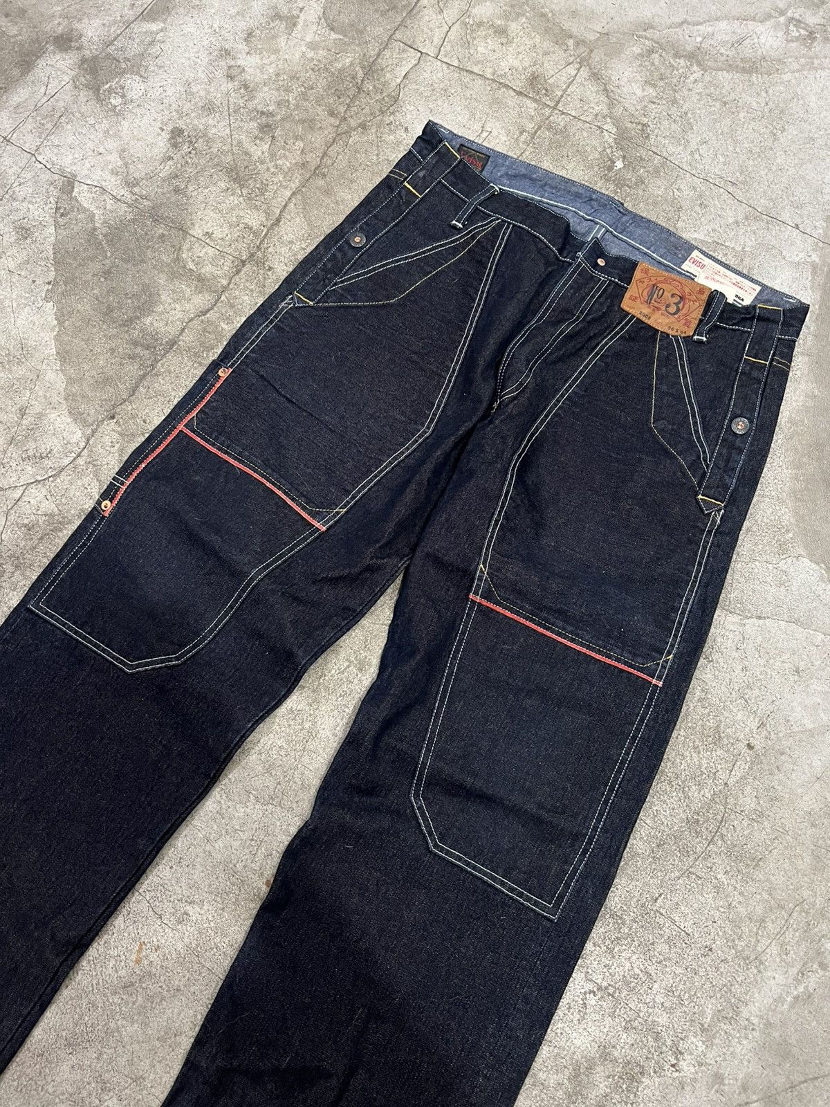 Evisu Vintage EVISU 2000 BUCKLE BACK SELVEDGE POCKET DENIM PANTS Size US 36 / EU 52 - 4 Thumbnail