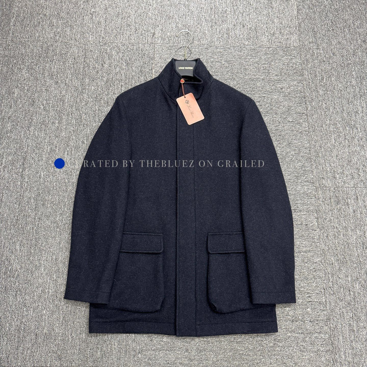 Loro Piana Black High-Neck Wool Blend Long Coat XS Size US XS / EU 42 / 0 - 1 Thumbnail