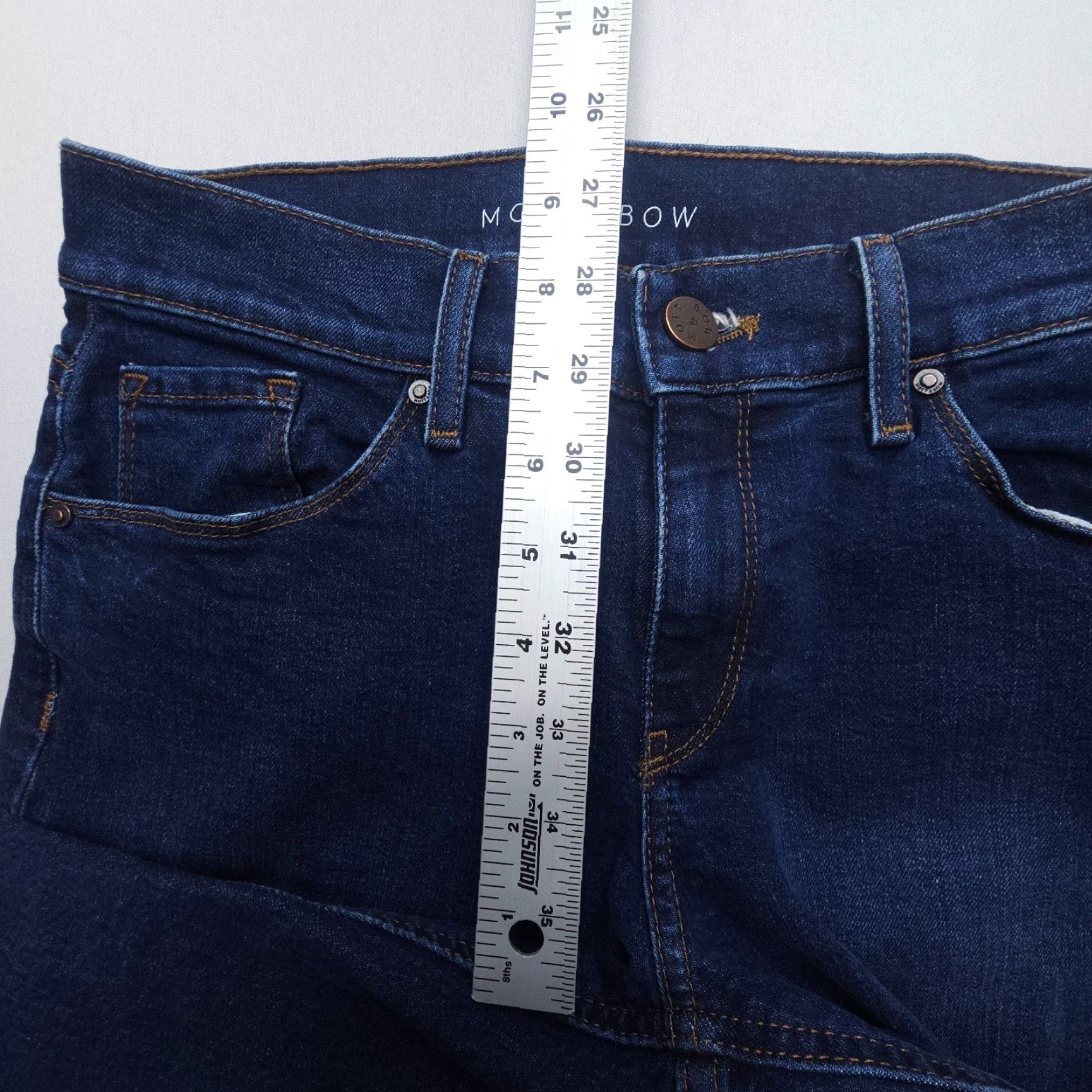 Mott & Bow Mott & Bow Jeans Boyfriend Dark Wash Denim Mid Rise 26 x 28 Blue Stretch Regular Women Jeans Size 26" / US 2 / IT 38 - 6 Thumbnail