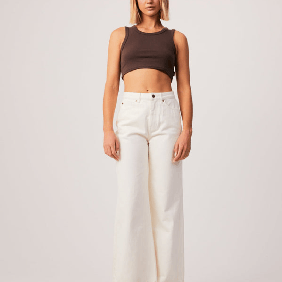 Afends BNWT Afends - Chloe - Hemp Ribbed Cropped Tank Top - Large Size L / US 10 / IT 46 - 6 Thumbnail