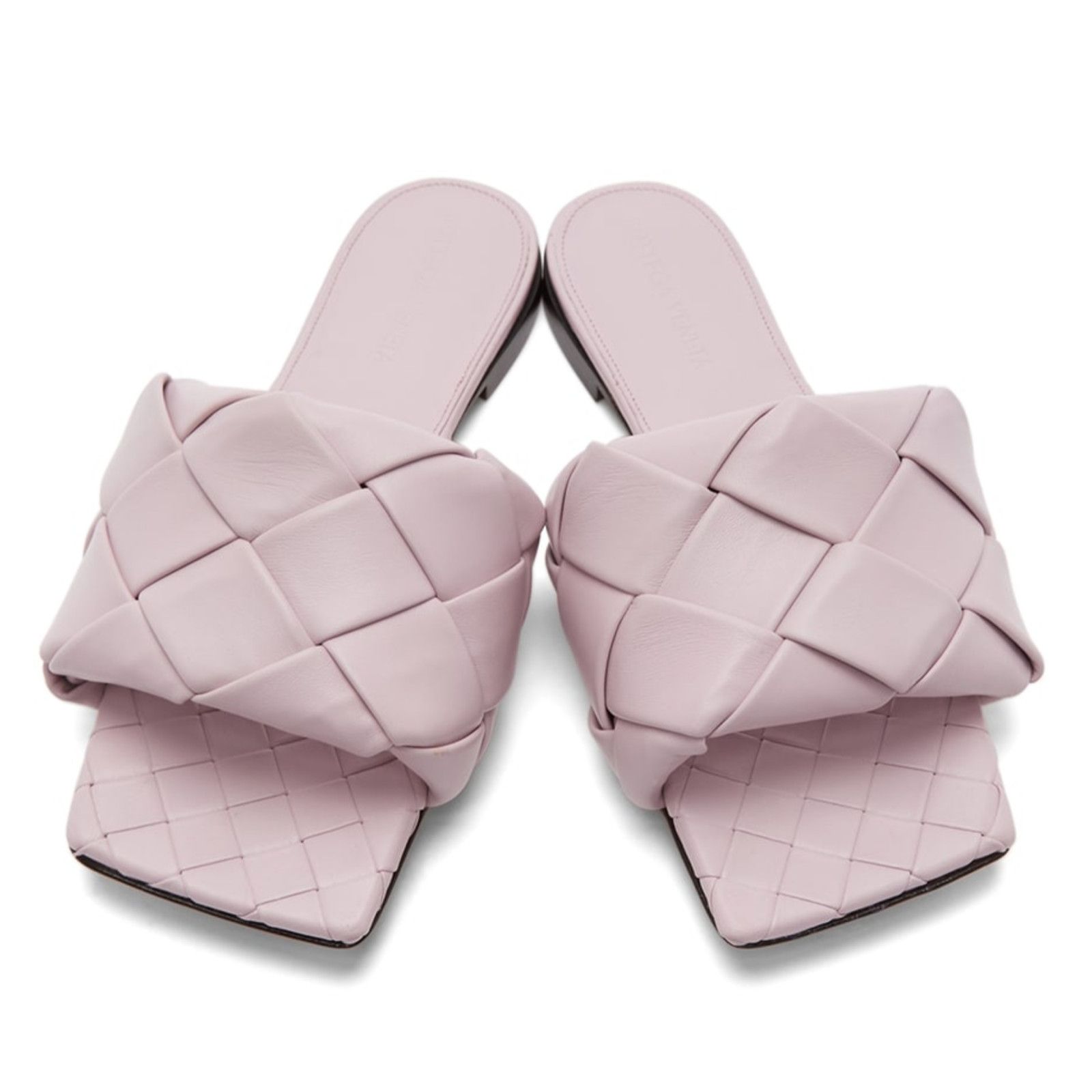 Bottega Veneta Bottega Veneta BV Lido Flat Slides Magnolia Pink Intrecciato Size US 5.5 / IT 35.5 - 5 Thumbnail