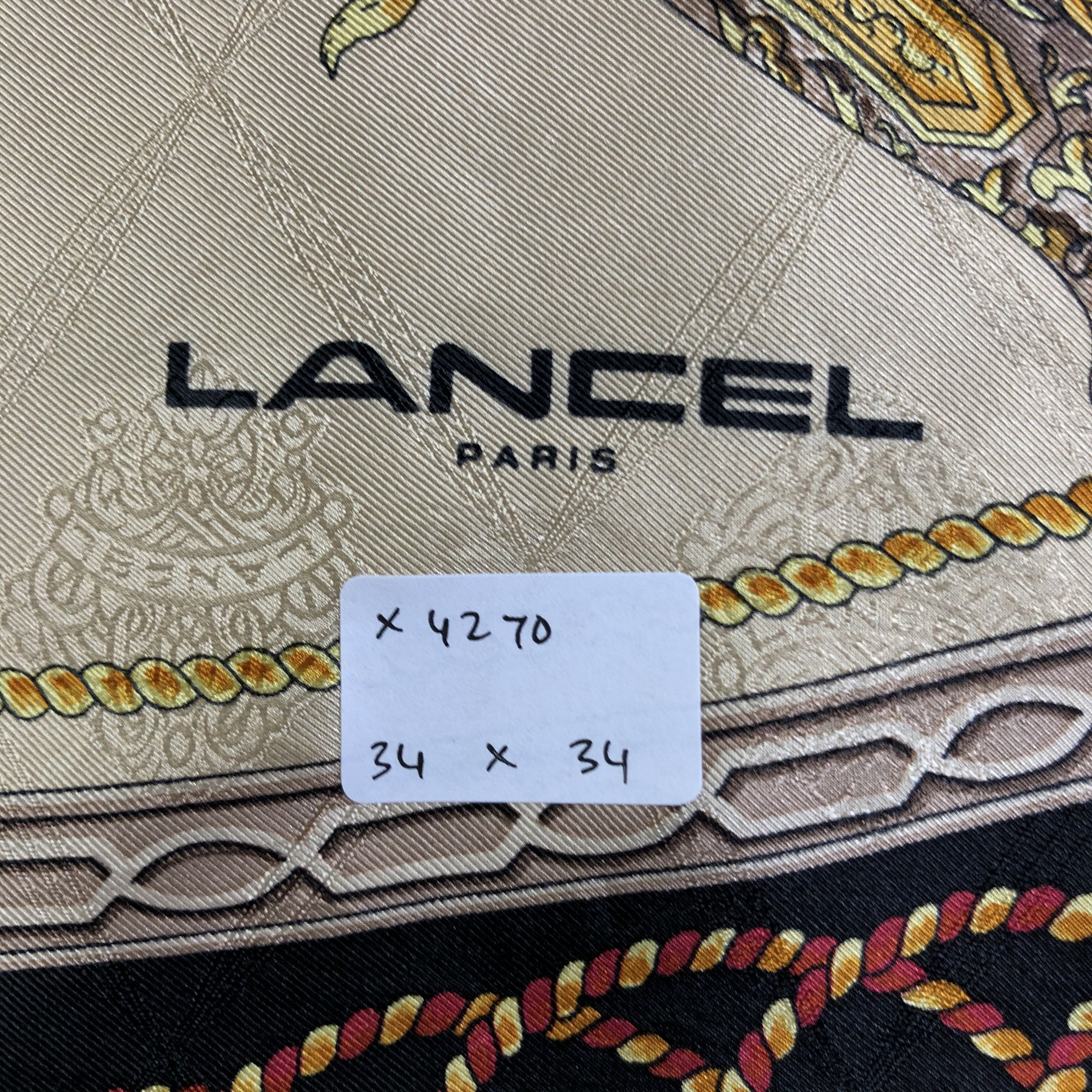 Lancel × Vintage Vintage Lancel Silk Scarf Size ONE SIZE - 6 Thumbnail