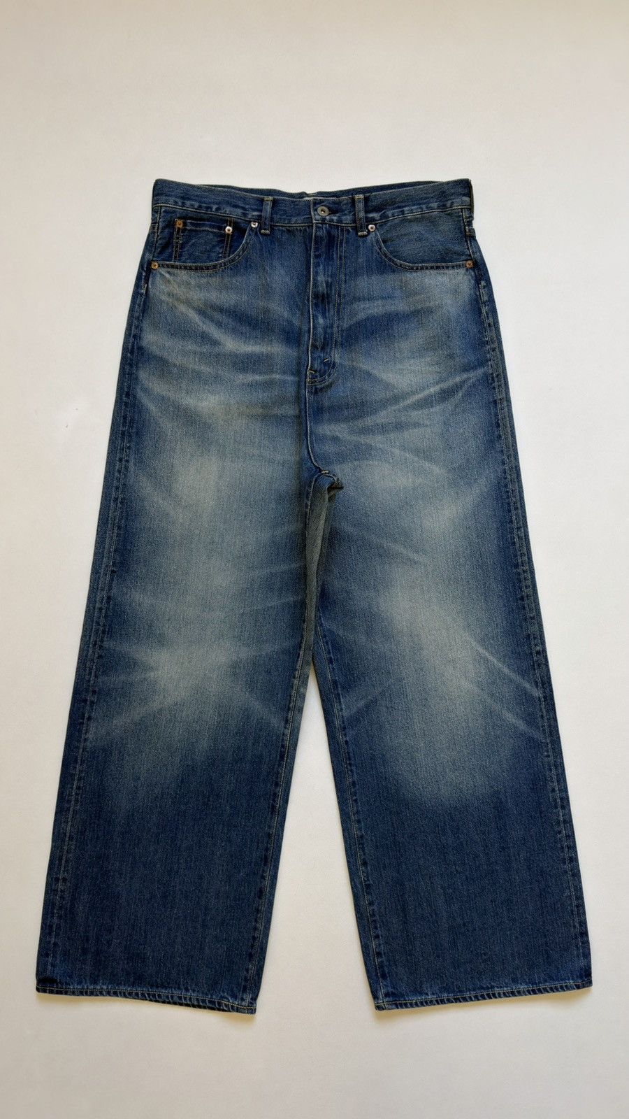 Comme des Garcons S/S 23 Wide Leg Washed Blue Denim Jeans Size US 34 / EU 50 - 18 Thumbnail