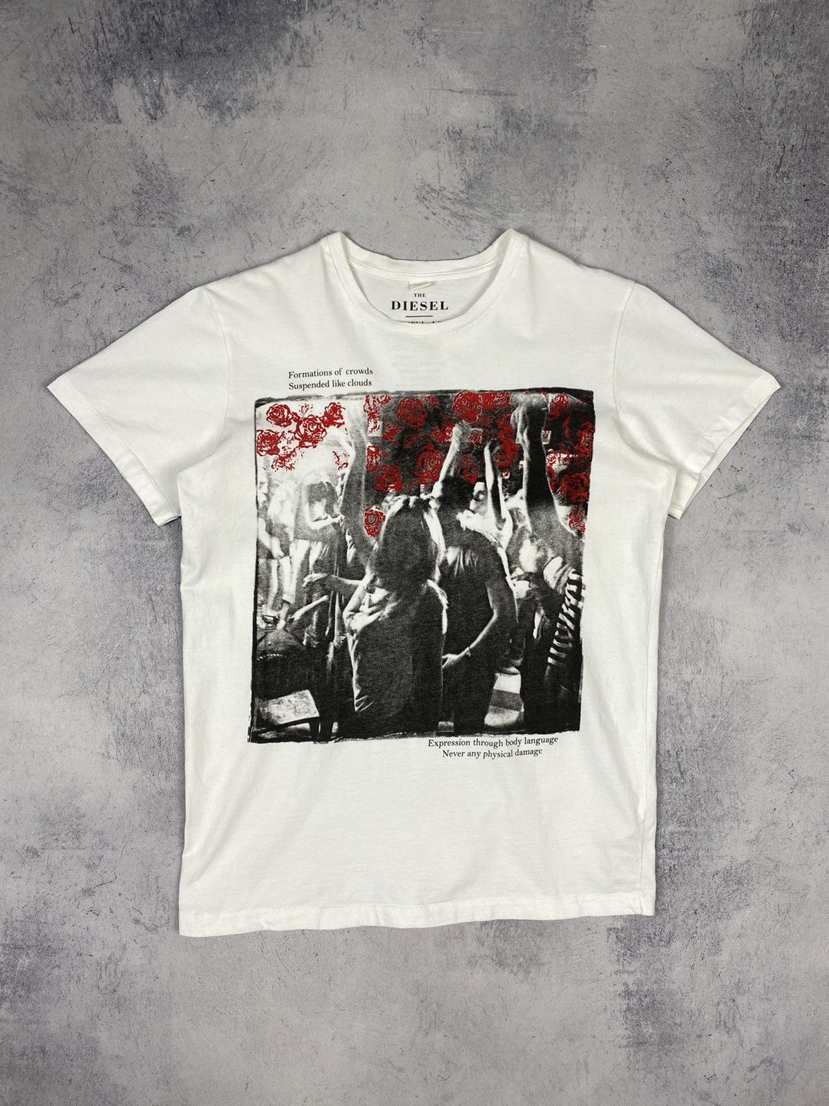 Designer Diesel Rose Party Designer Graphic T Shirt Tee men’s size S Size US S / EU 44-46 / 1 - 2 Thumbnail