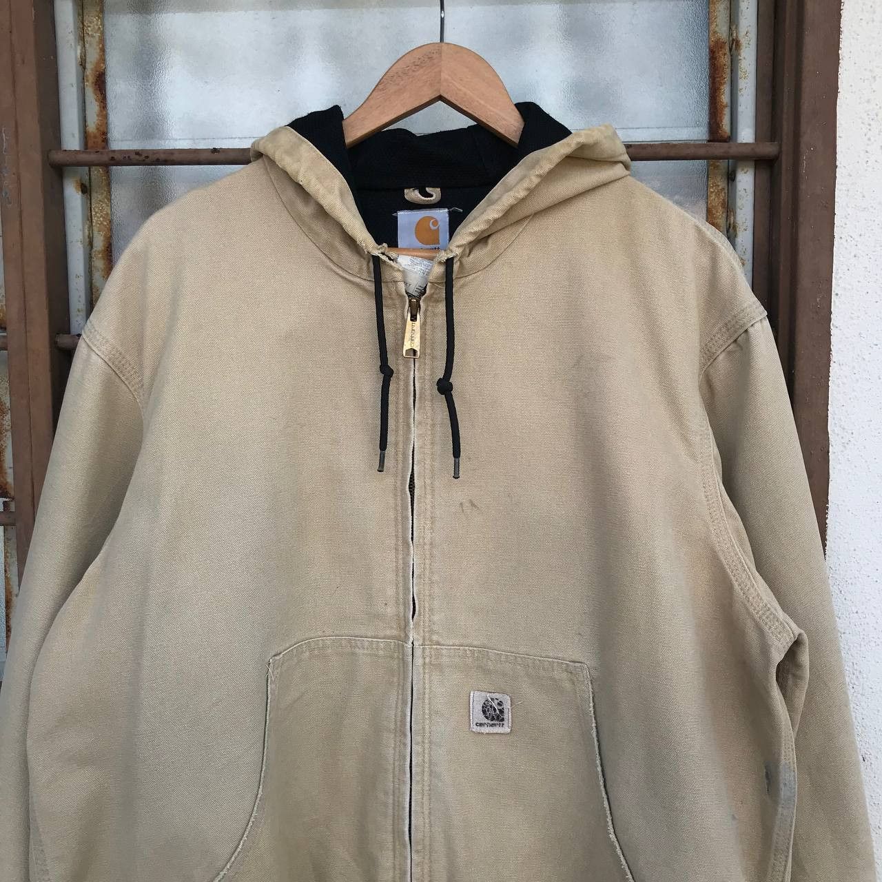 Carhartt × Vintage VINTAGE CARHARTT CANVAS JUMPER TRASHED DISTRESSED HOODIE Size US L / EU 52-54 / 3 - 16 Thumbnail