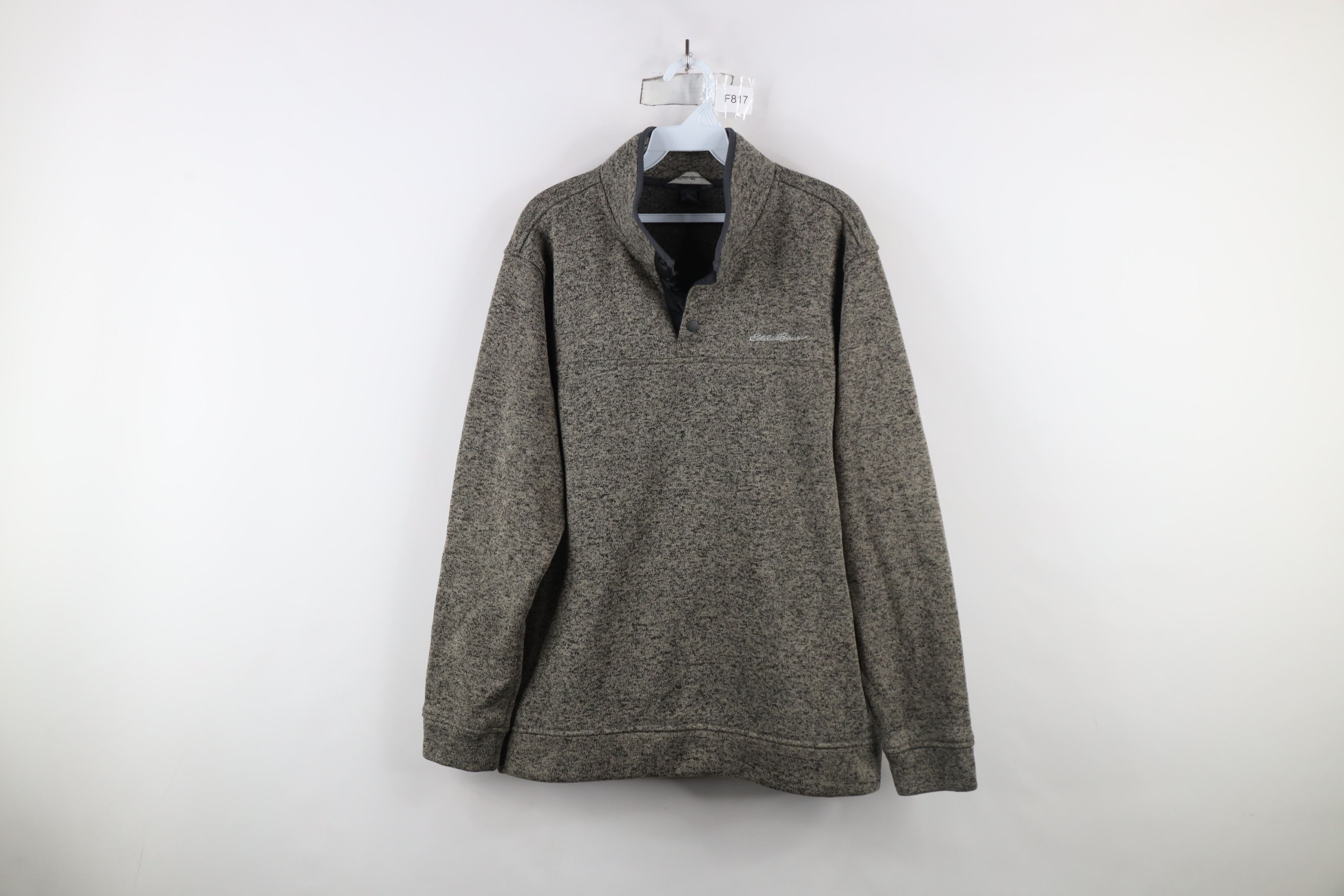 Eddie Bauer × Vintage Vintage Y2K Eddie Bauer Snap Button Pullover Fleece Sweater Size US XL / EU 56 / 4 - 1 Thumbnail