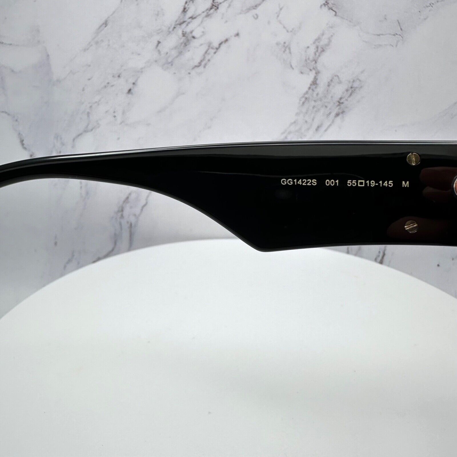 Gucci Gucci Sunglasses Black Cat Eye Gold Interlocking GG Logo Size ONE SIZE - 8 Thumbnail