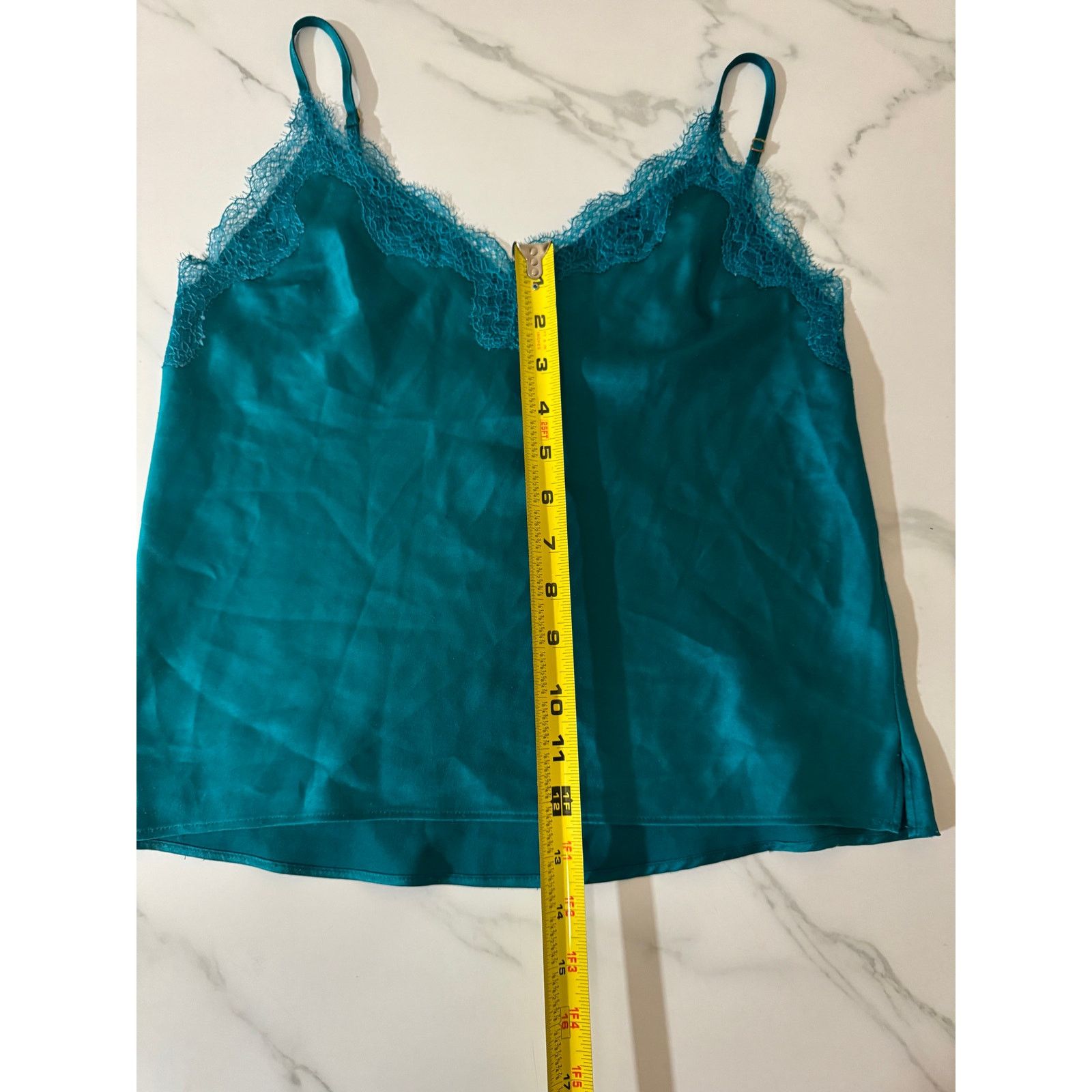 Victoria's Secret Victoria's Secret Top Teal Spaghetti Straps Lace Women's XS Size XS / US 0-2 / IT 36-38 - 3 Thumbnail