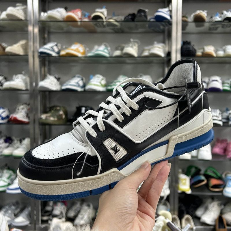Louis Vuitton Louis Vuitton Trainer Black and Blue Sneakers -2508 Size US 8 / EU 41 - 7 Thumbnail