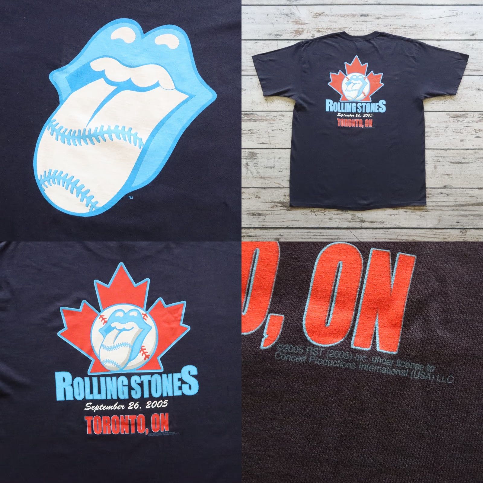 Vintage Vintage The Rolling Stones Toronto Band Tour Tshirt XL Blue Mens T-Shirt Band 80s 90s-style Merchan Size US XL / EU 56 / 4 - 9 Thumbnail