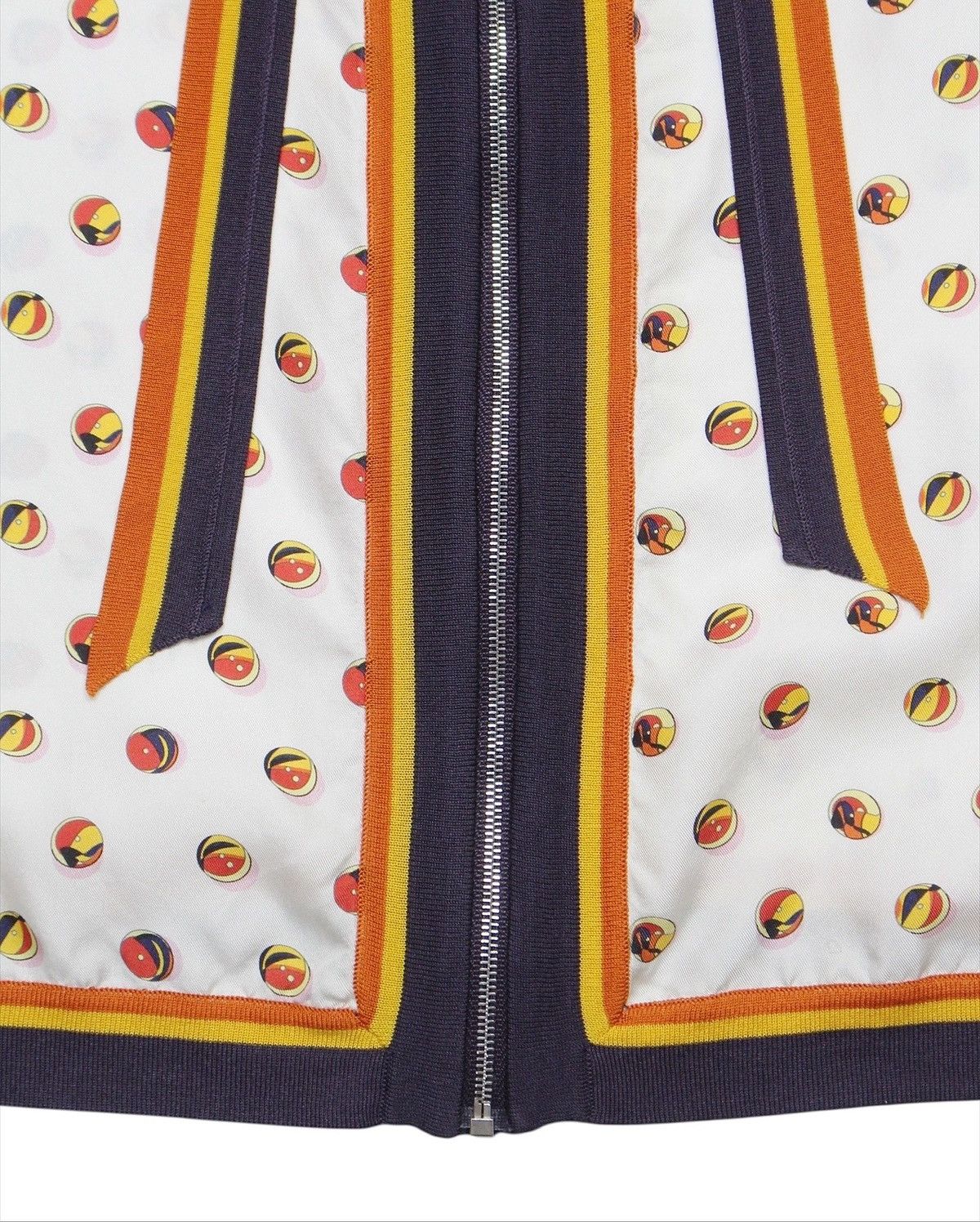 Hermes 1990S HERMÈS PARIS PRINTED SILK BOMBER JACKET Size XS / US 0-2 / IT 36-38 - 7 Thumbnail