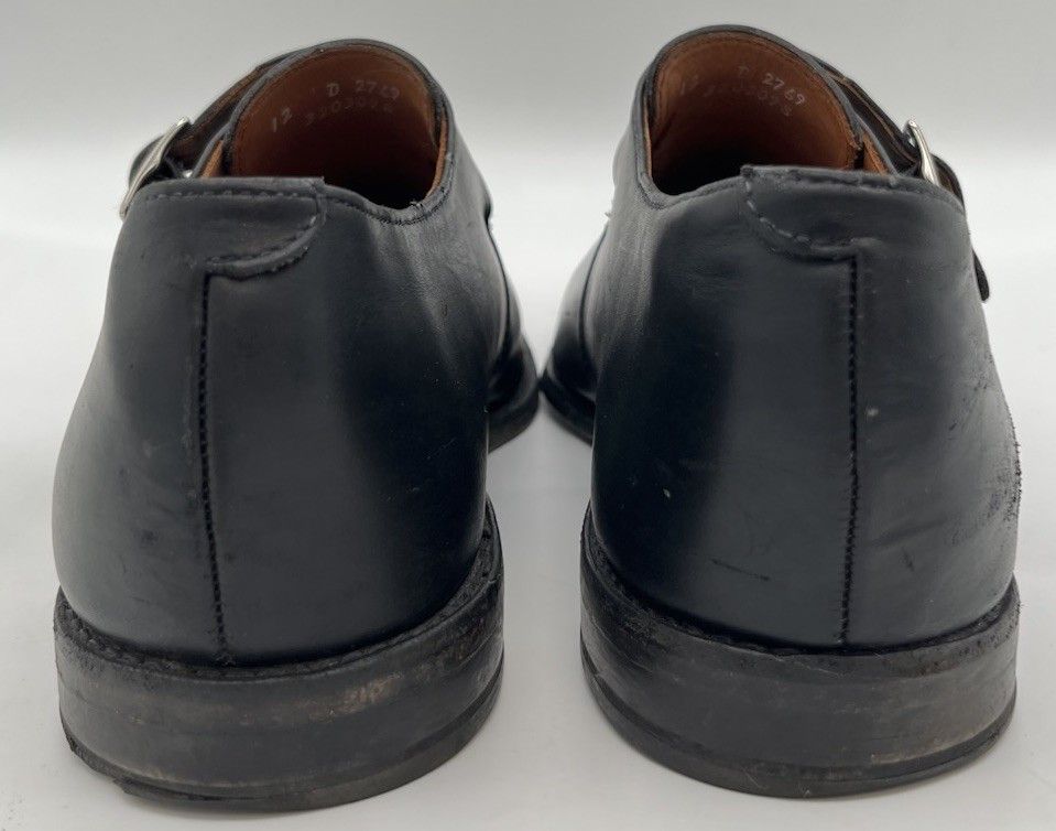Allen Edmonds Allen Edmonds "PLYMOUTH" Single Monk Strap 12D Black Leather Size US 12 / EU 45 - 4 Thumbnail