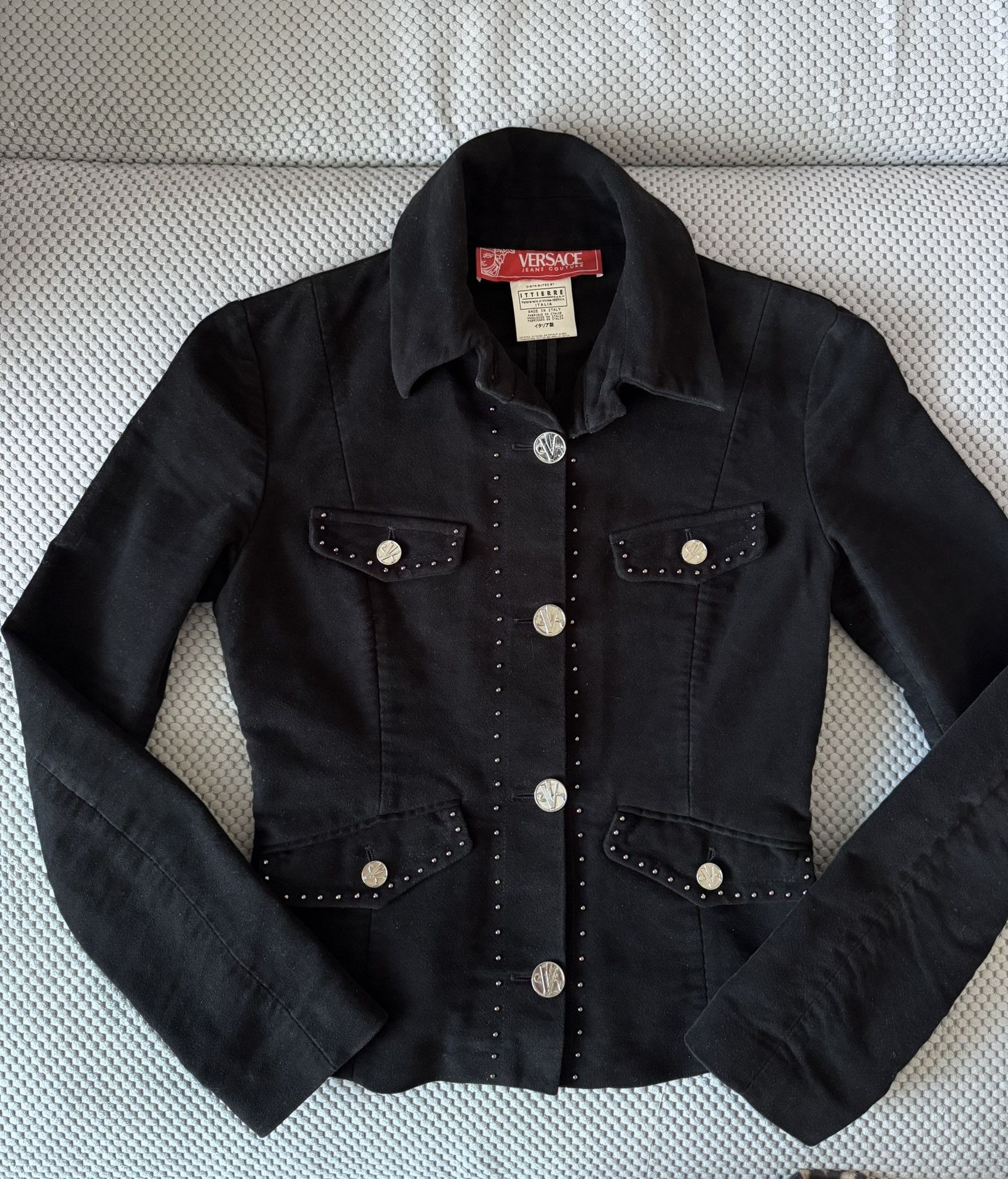 Versace Jeans Couture Vintage Y2K Versace Jeans Couture Black Jacket Italy XS-S Size XS / US 0-2 / IT 36-38 - 1 Thumbnail
