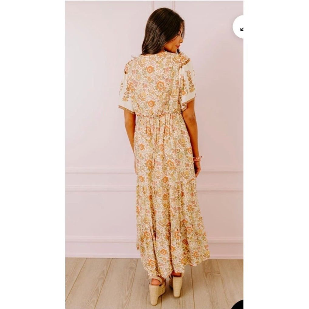Other In Loom Boho Floral Midi Dress Cottage Core Dress Prarie Soh Size S / US 4 / IT 40 - 5 Thumbnail