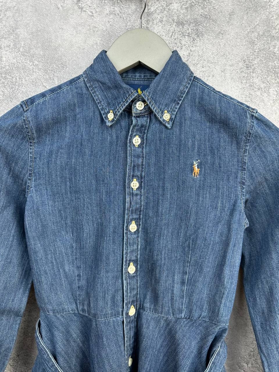 Ralph Lauren Ralph Lauren Kids Girls Denim Shirt Dress with Belt Blue Size XXS / US 00 / IT 34 - 4 Thumbnail