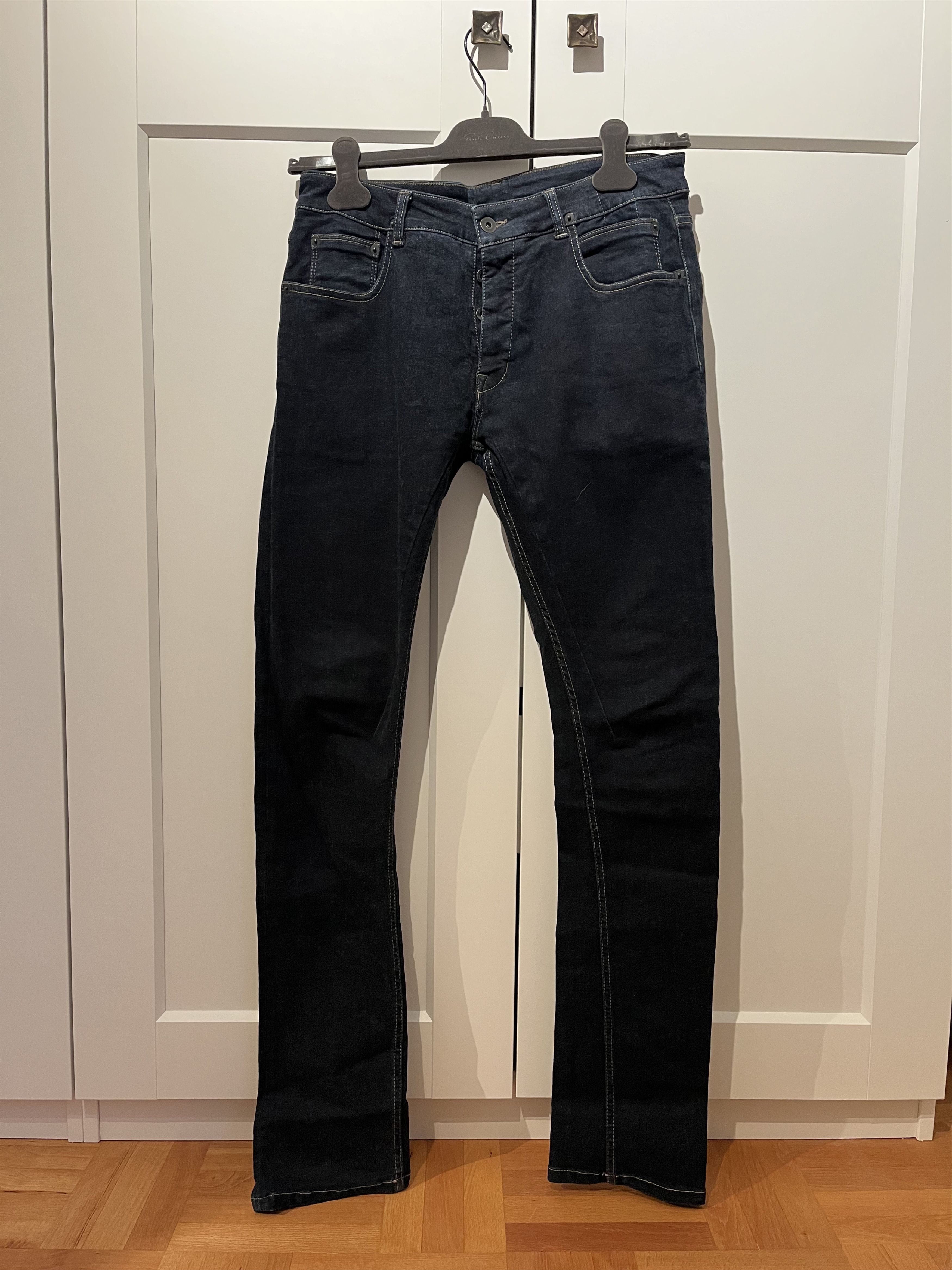 Rick Owens Drkshdw Detroit Cut Denim in Dark Blue / Navy / DU16F8350-SBD Size US 31 - 9 Thumbnail