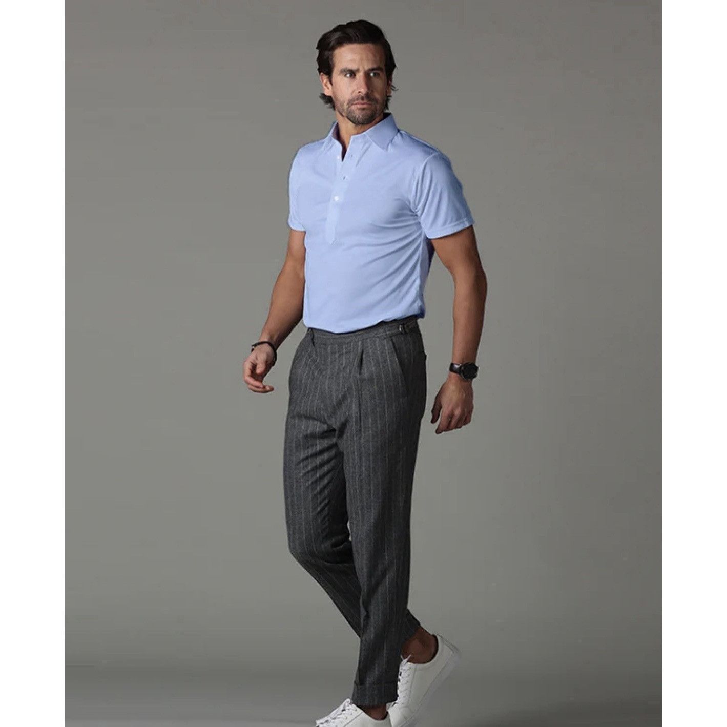 Other Collars & Co. Semi-Spread Collar Polo Shirt Blue Size Large Size US L / EU 52-54 / 3 - 1 Thumbnail
