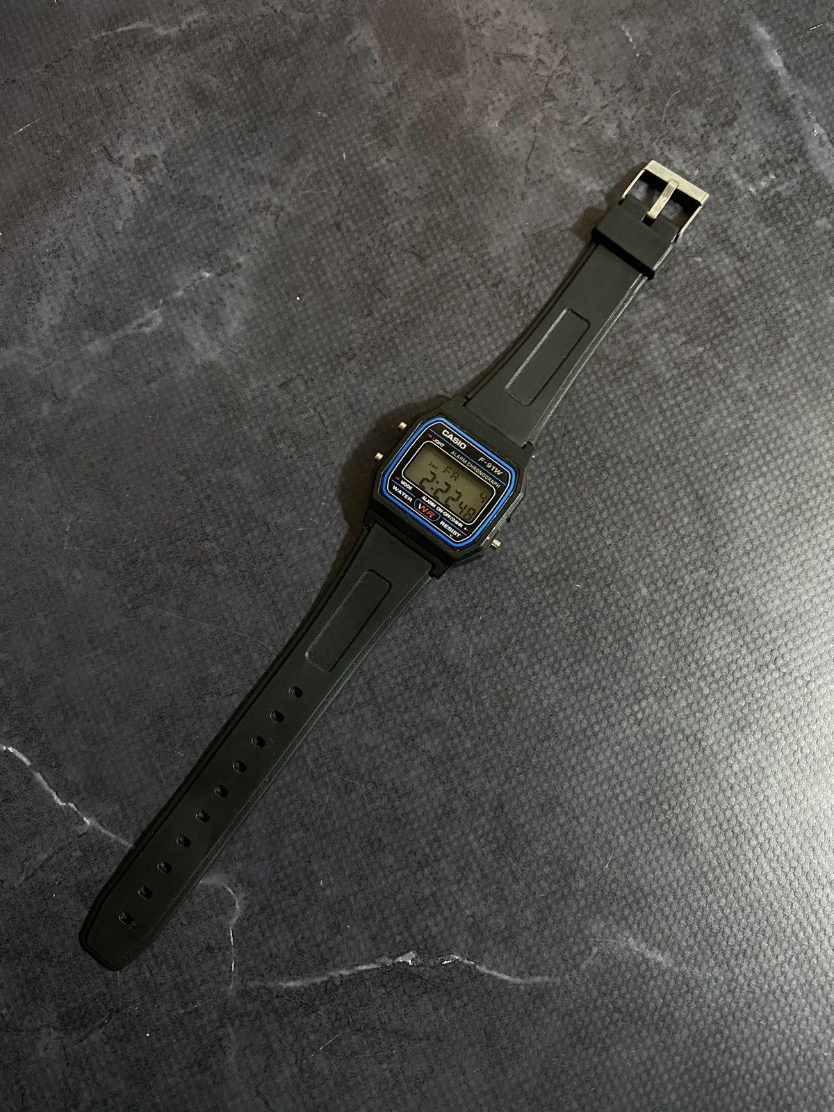 Casio Casio F-91W Classic Digital Black Strap Watch Japanese Brand Size ONE SIZE - 5 Thumbnail