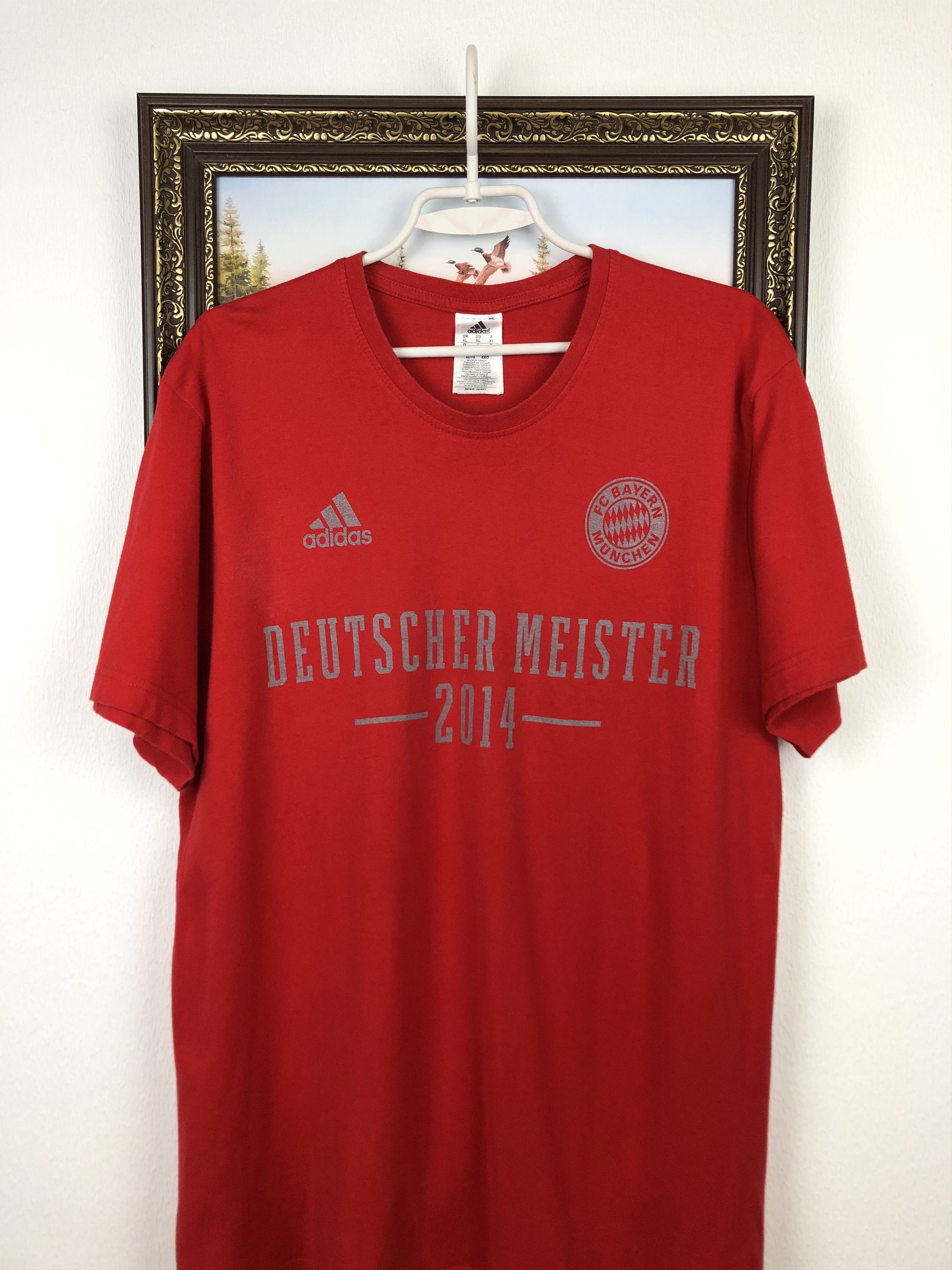 Adidas Bayern Munich Deutcher Meister Shirt Football Jersey Soccer Size US XL / EU 56 / 4 - 4 Thumbnail