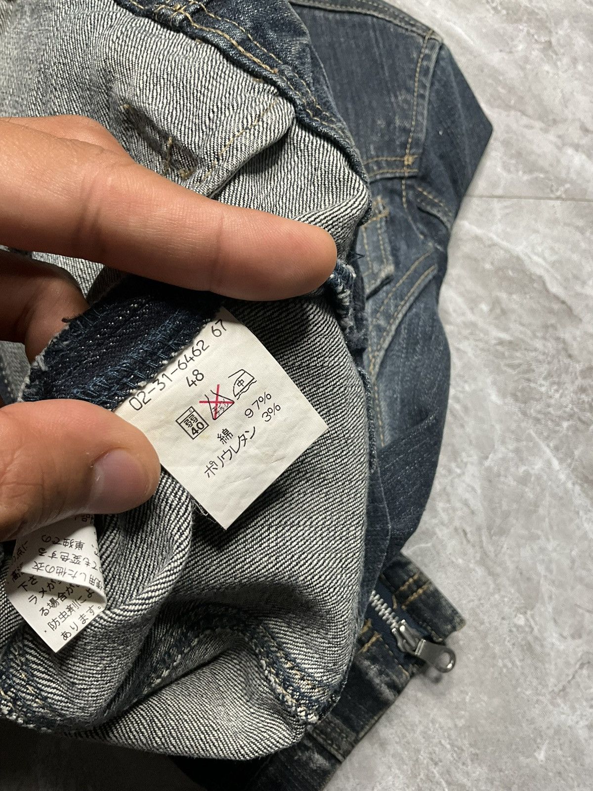 Japanese Brand Atelier Sab Men x If six was Nine Dirt Dyed Biker Denim Jkt Size US M / EU 48-50 / 2 - 14 Thumbnail
