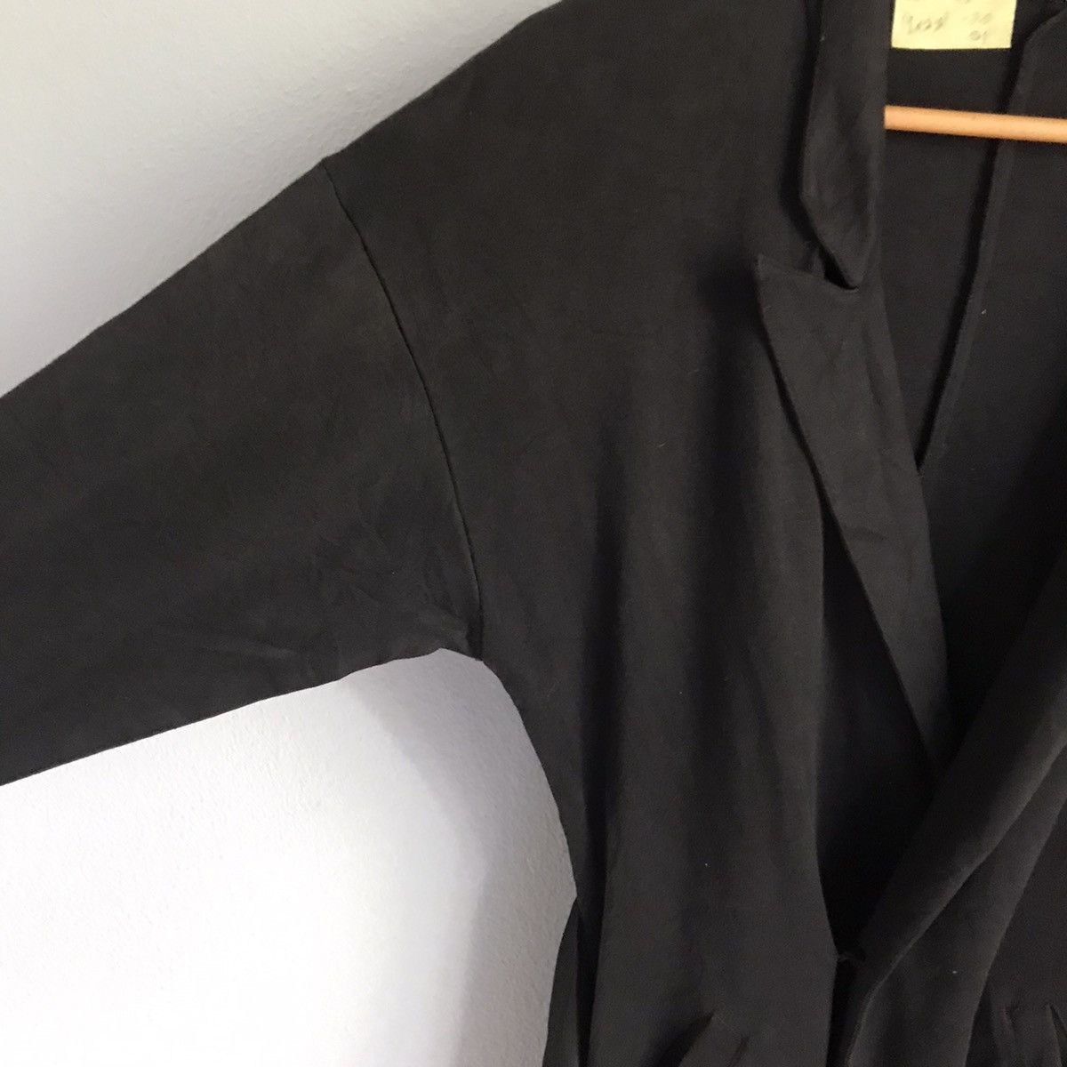 Designer × Kansai Yamamoto × Yohji Yamamoto Vintage yamamoto kansai cardigan button black stretch coat Size M / US 6-8 / IT 42-44 - 4 Thumbnail