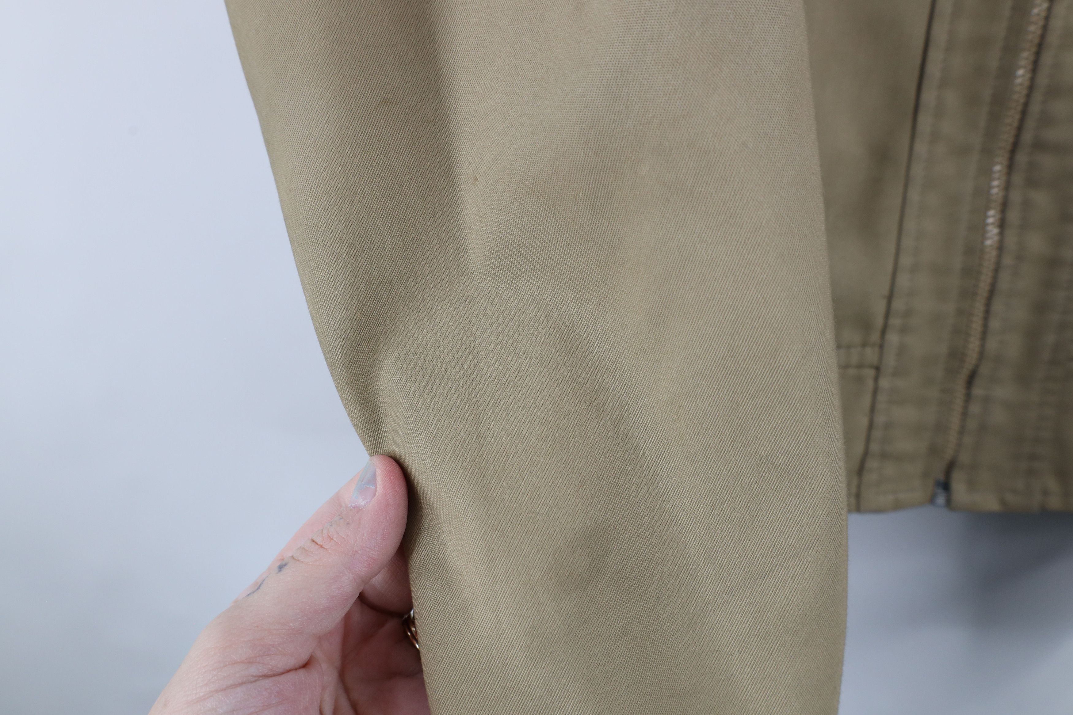 Vintage Vintage 70s Streetwear Full Zip Bomber Jacket Beige Khaki Size US L / EU 52-54 / 3 - 6 Thumbnail
