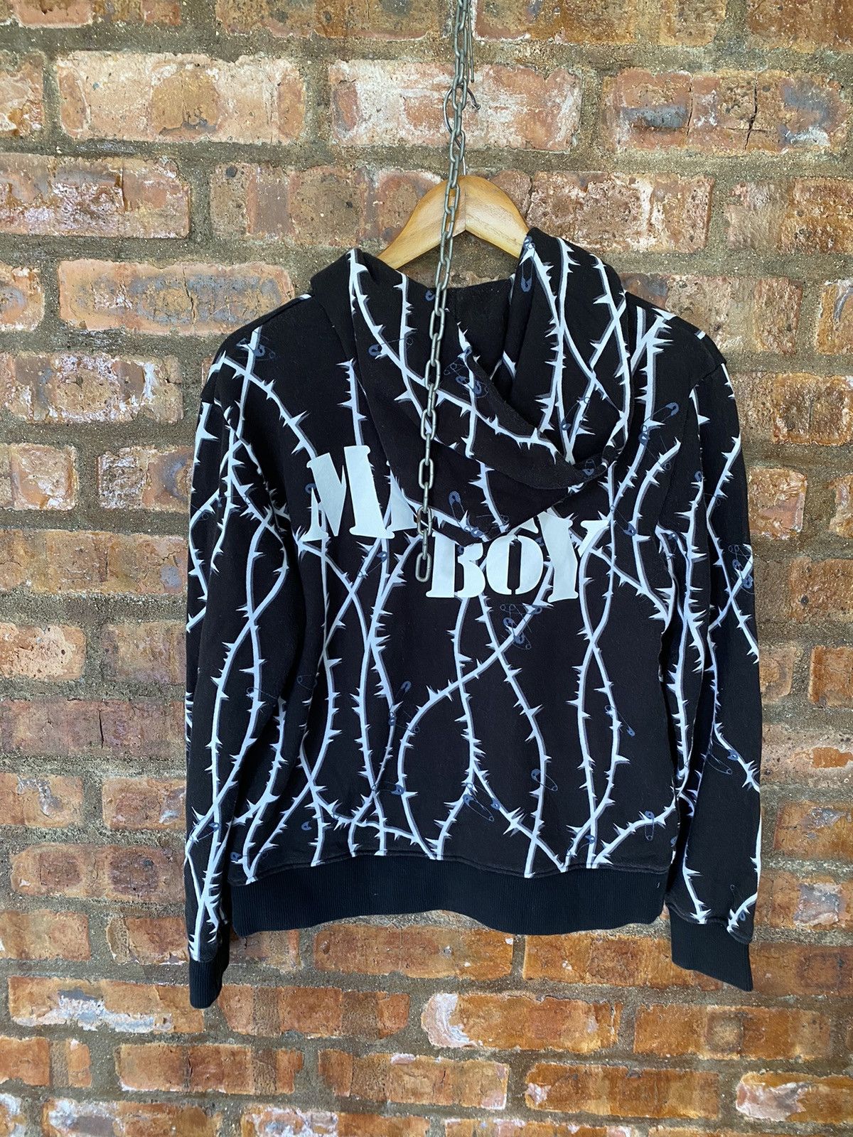 Japanese Brand 2000s MILK BOY Anarchy barbed wire safety pin punk varsity Size US M / EU 48-50 / 2 - 12 Thumbnail
