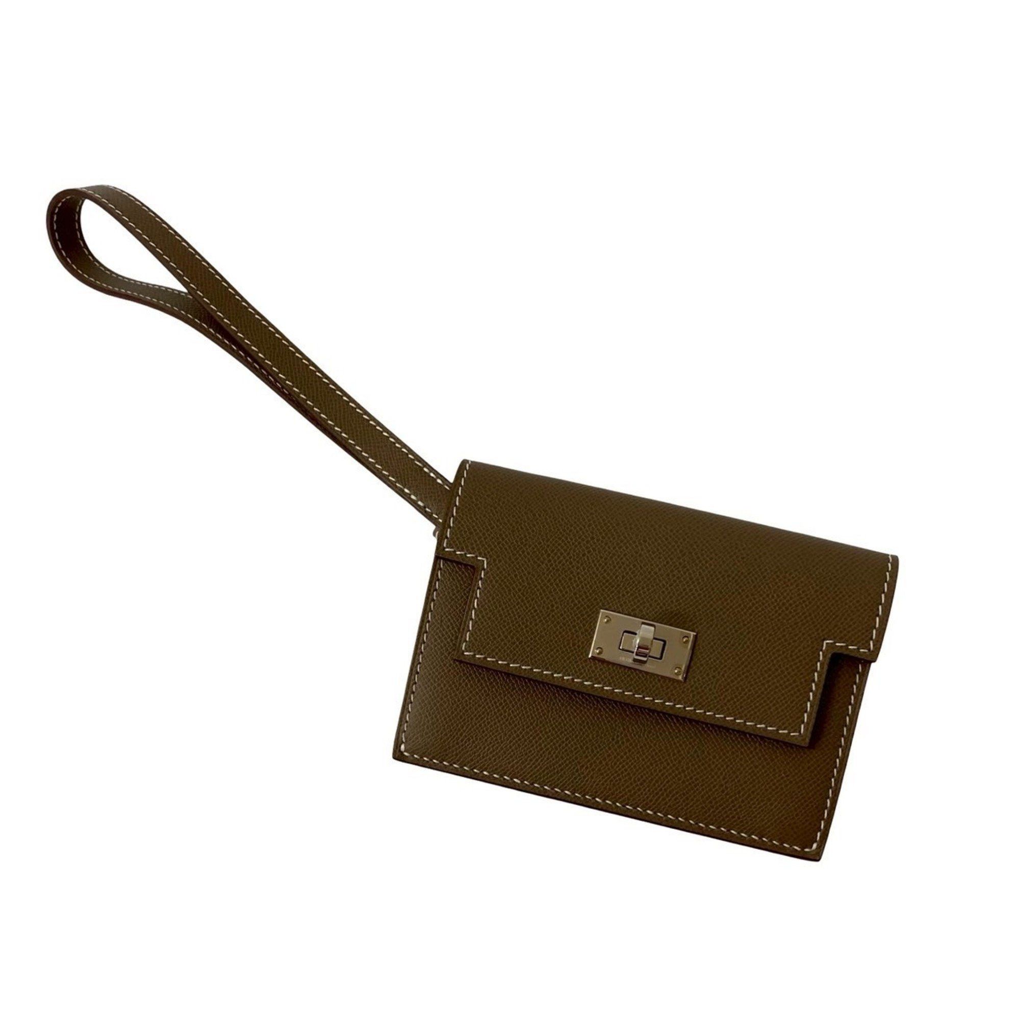 Hermes HERMES Kelly Pocket Slim Wallet, Veau Madame Leather, Etoupe, 36351 Size ONE SIZE - 1 Thumbnail