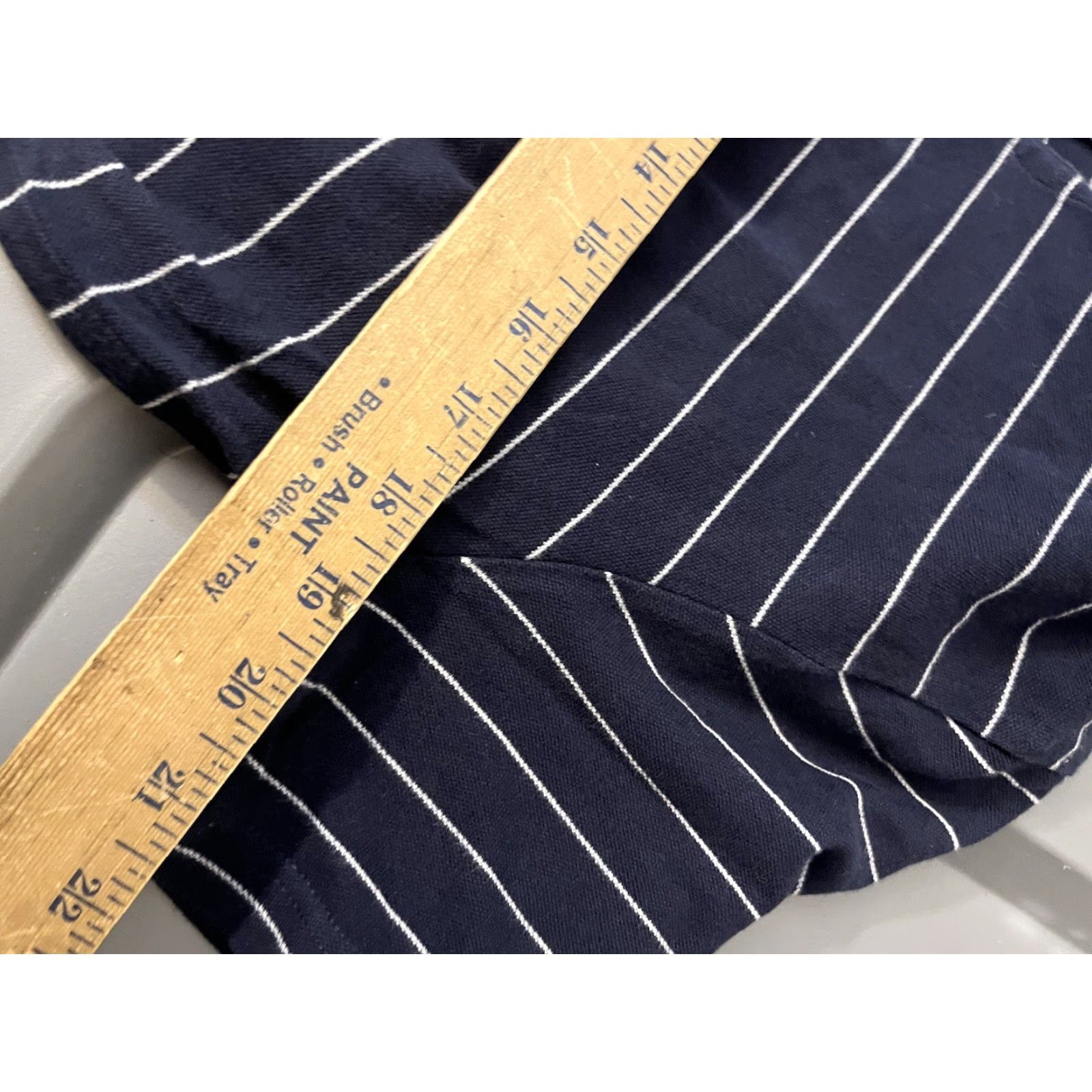Tommy Hilfiger Tommy Hilfiger Polo Shirt Women Large Blue Striped Knit Short Sleeve V-Neck Docked? Size L / US 10 / IT 46 - 4 Thumbnail