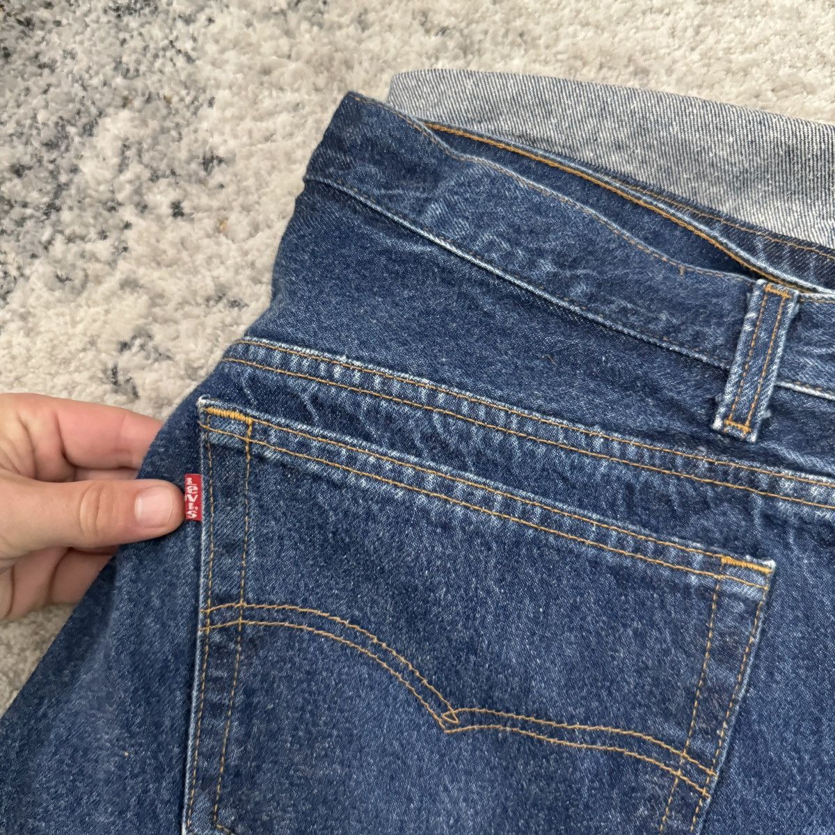 Japanese Brand × Levi's × Vintage Vintage 80s Levi’s 501 button fly made in USA dark wash Size US 36 / EU 52 - 7 Thumbnail