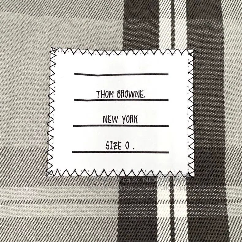 Thom Browne Thom Browne size 0 Gray cotton suit jacket with a checkered Size 40L - 5 Thumbnail