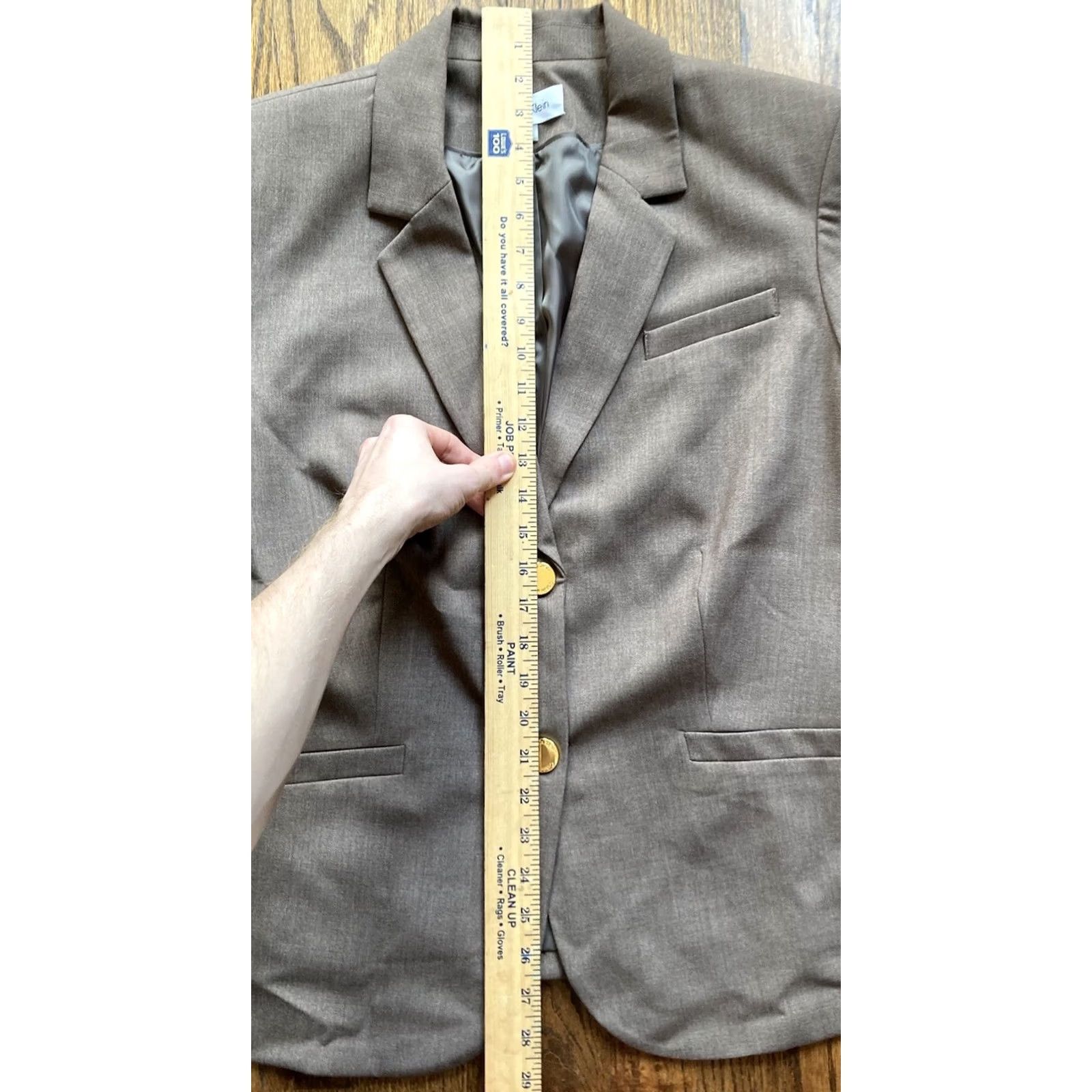 Calvin Klein Calvin Klein Blazer Womens 20W Plus Brown Notch Lapel Jacket Size 3XL / US 20-22 - 7 Thumbnail