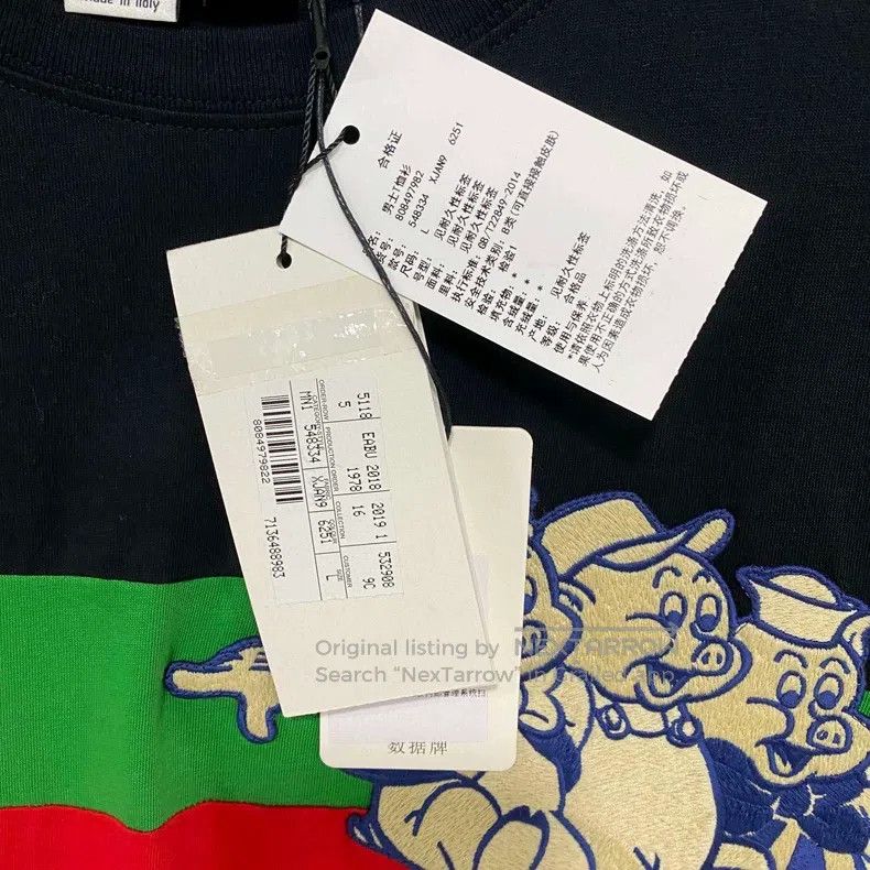 Gucci Gucci Three Pig Brothers Red and Green Colour-matched Shor Size US L / EU 52-54 / 3 - 6 Thumbnail