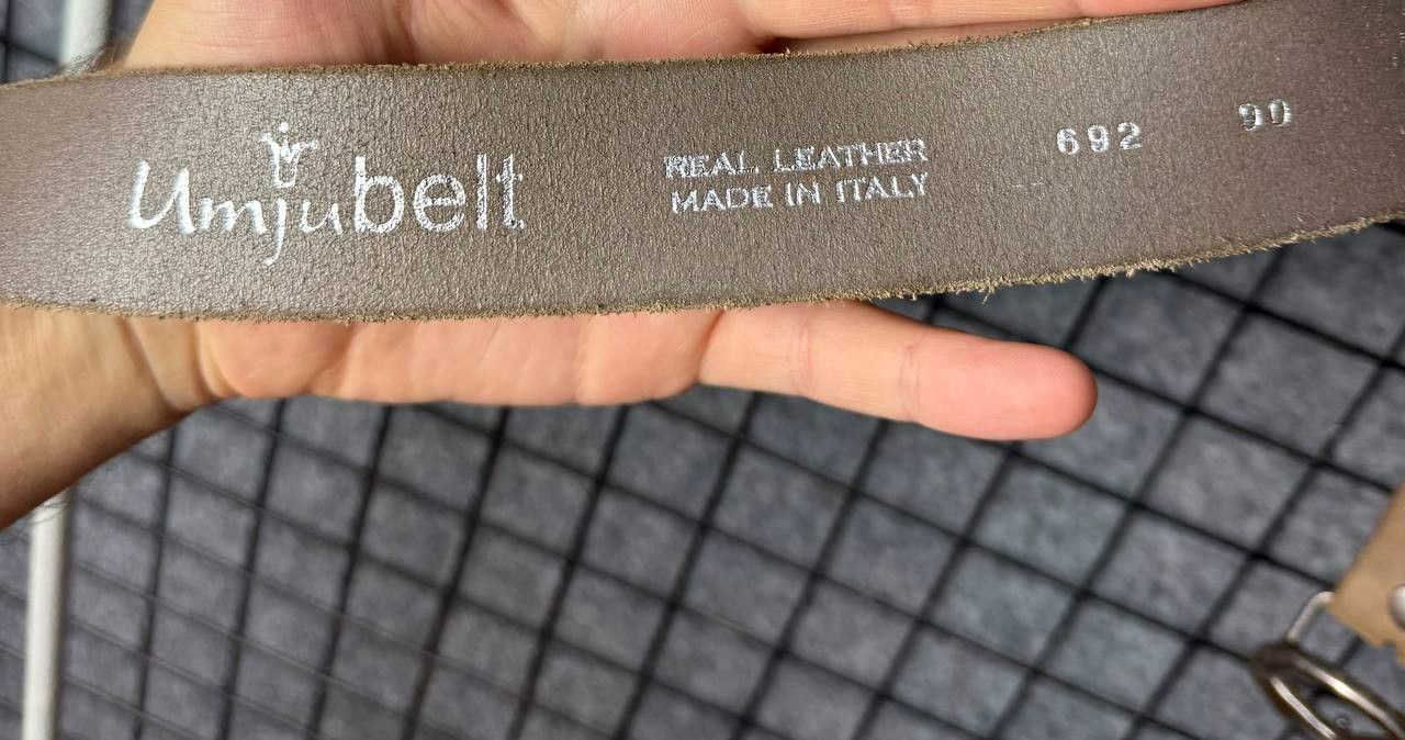 Designer Green Peace leather Belt hippie style one size Size ONE SIZE - 5 Thumbnail
