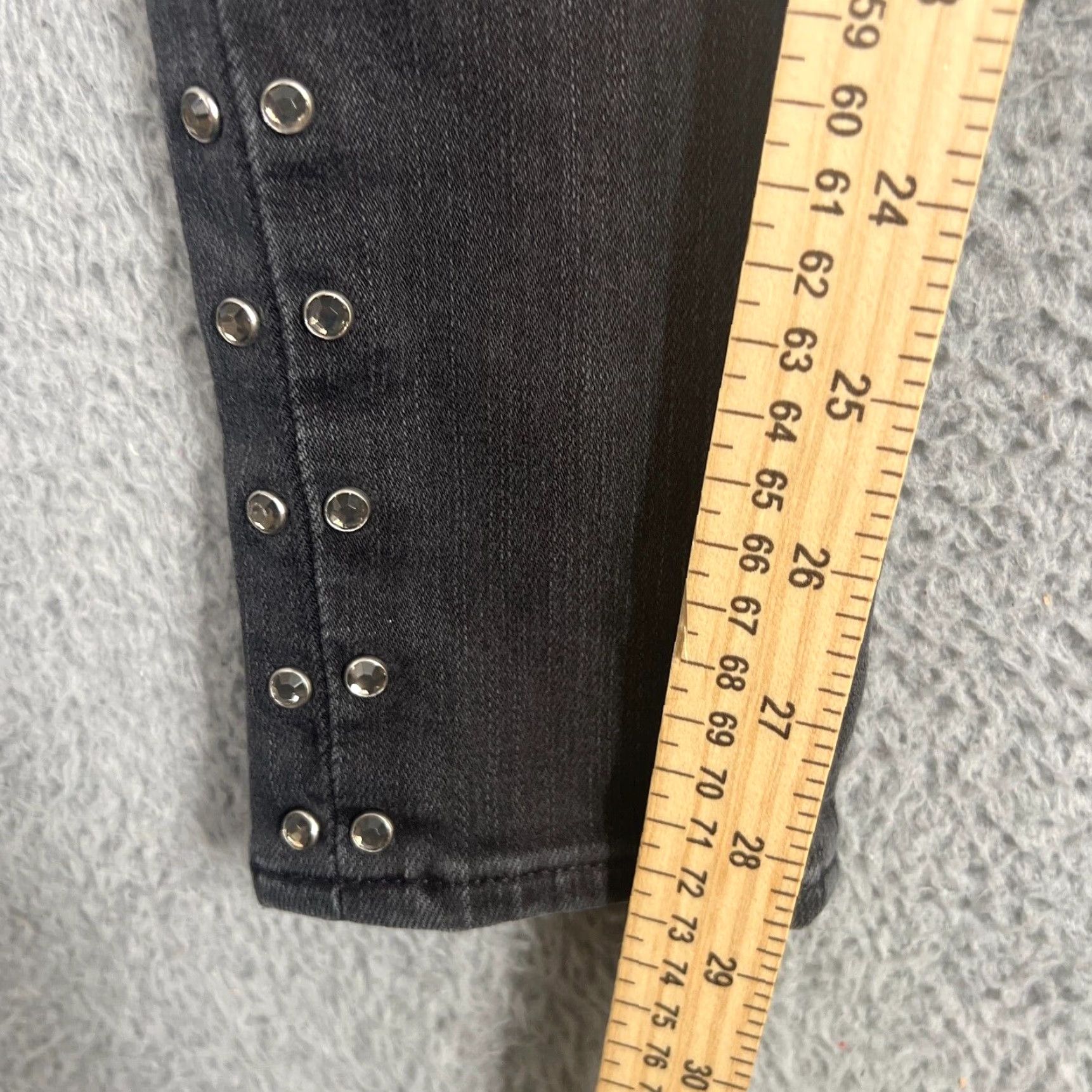 Levi's Levi's Jeans Womens 26 Mile High Skinny Black Denim 700 Series Slim Regular Size 26 Womens Size 26" / US 2 / IT 38 - 2 Thumbnail
