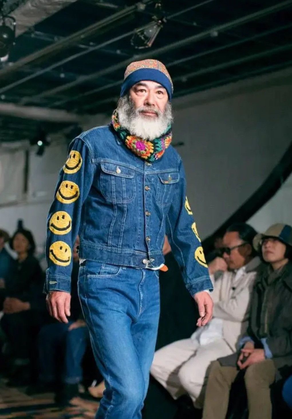 Kapital 2015 Kapital smiley denim trucker jacket Size US S / EU 44-46 / 1 - 10 Thumbnail