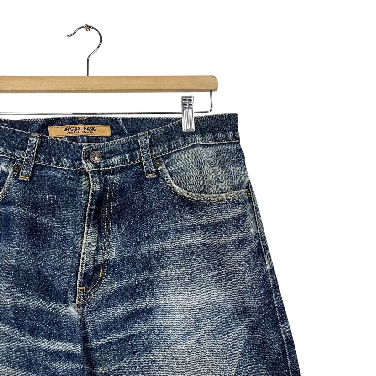 Japanese Brand Vintage Japanese Designer Distressed Faded Denim Size US 32 / EU 48 - 5 Thumbnail