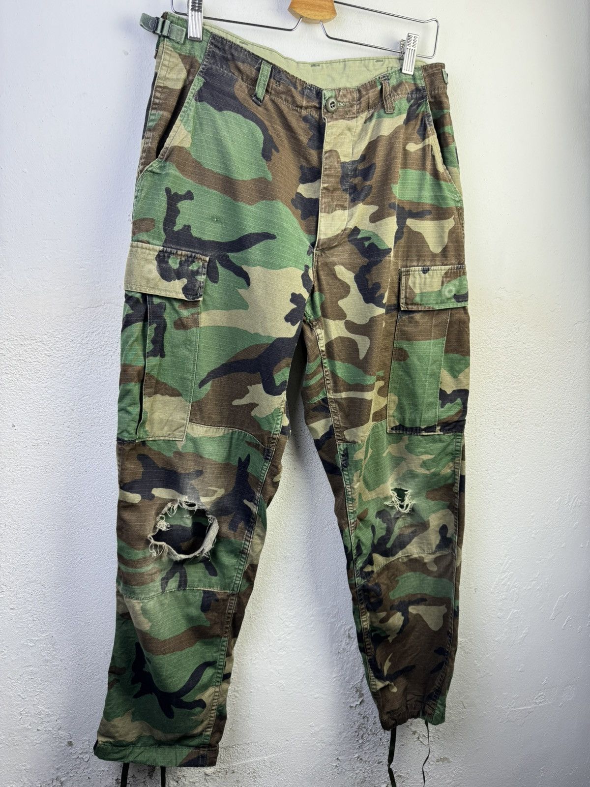 Vintage Vintage Military Pants Men's Medium Green Camo Trousers Size US 32 / EU 48 - 2 Thumbnail