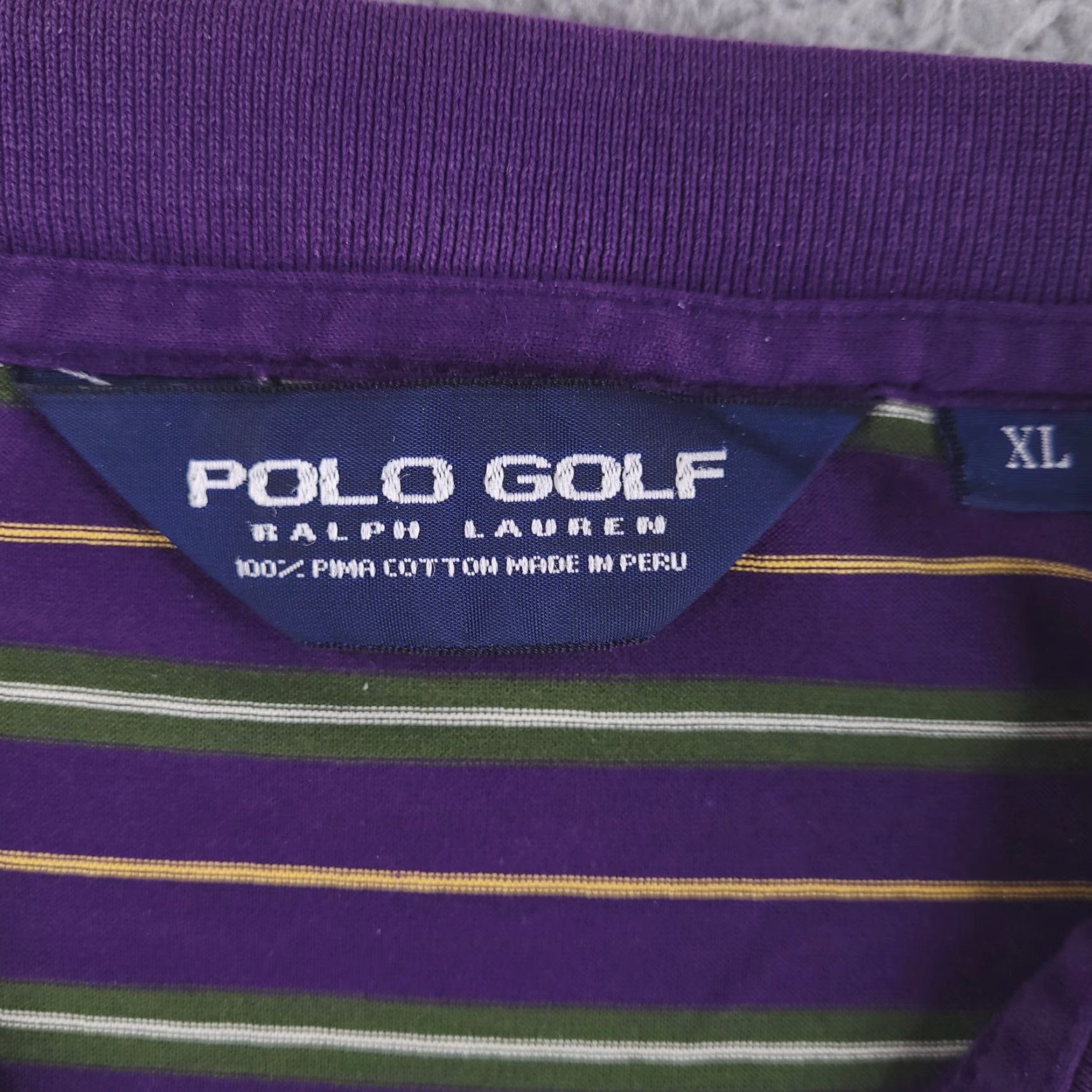 Polo Ralph Lauren Polo Ralph Lauren Shirt Mens XL Golf Green Purple Stripe Relaxed Fit Size US XL / EU 56 / 4 - 3 Thumbnail