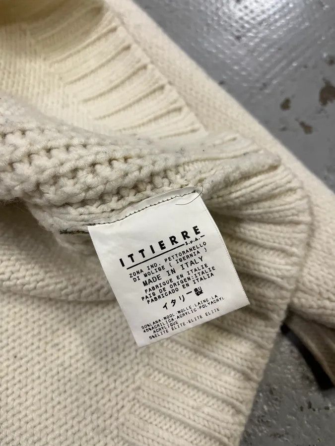 Just Cavalli 2000s Cavalli Cream Faded Wool Sweater Size US M / EU 48-50 / 2 - 9 Thumbnail