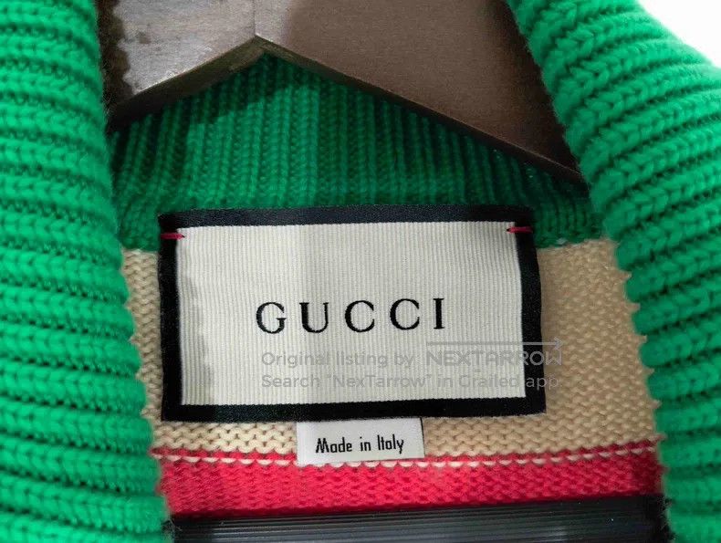 Gucci Gucci Striped contrast colour polo collar sweater Size US L / EU 52-54 / 3 - 3 Thumbnail