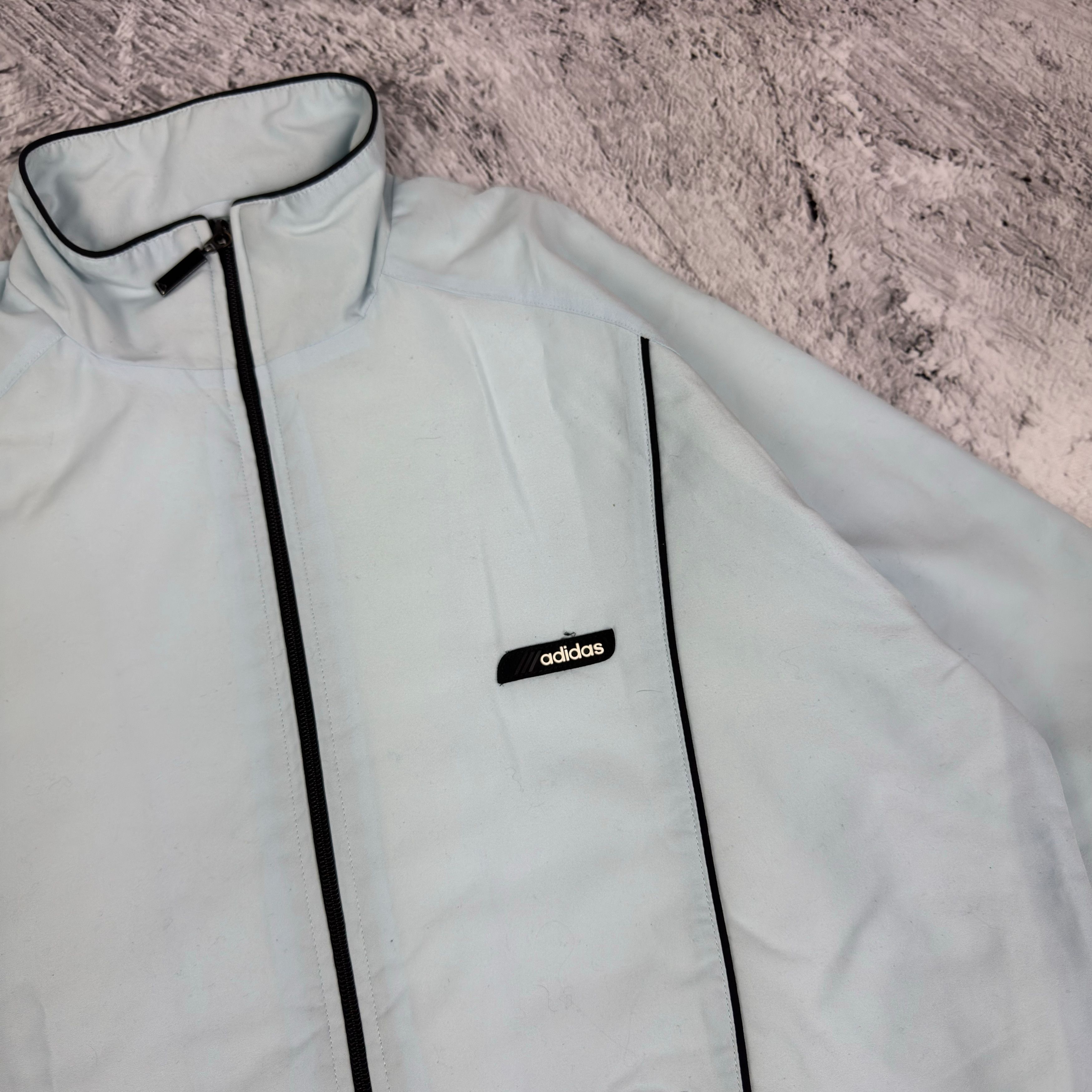 Adidas Adidas Men's Light Blue Full Zip Windbreaker Jacket Large Size US L / EU 52-54 / 3 - 6 Thumbnail