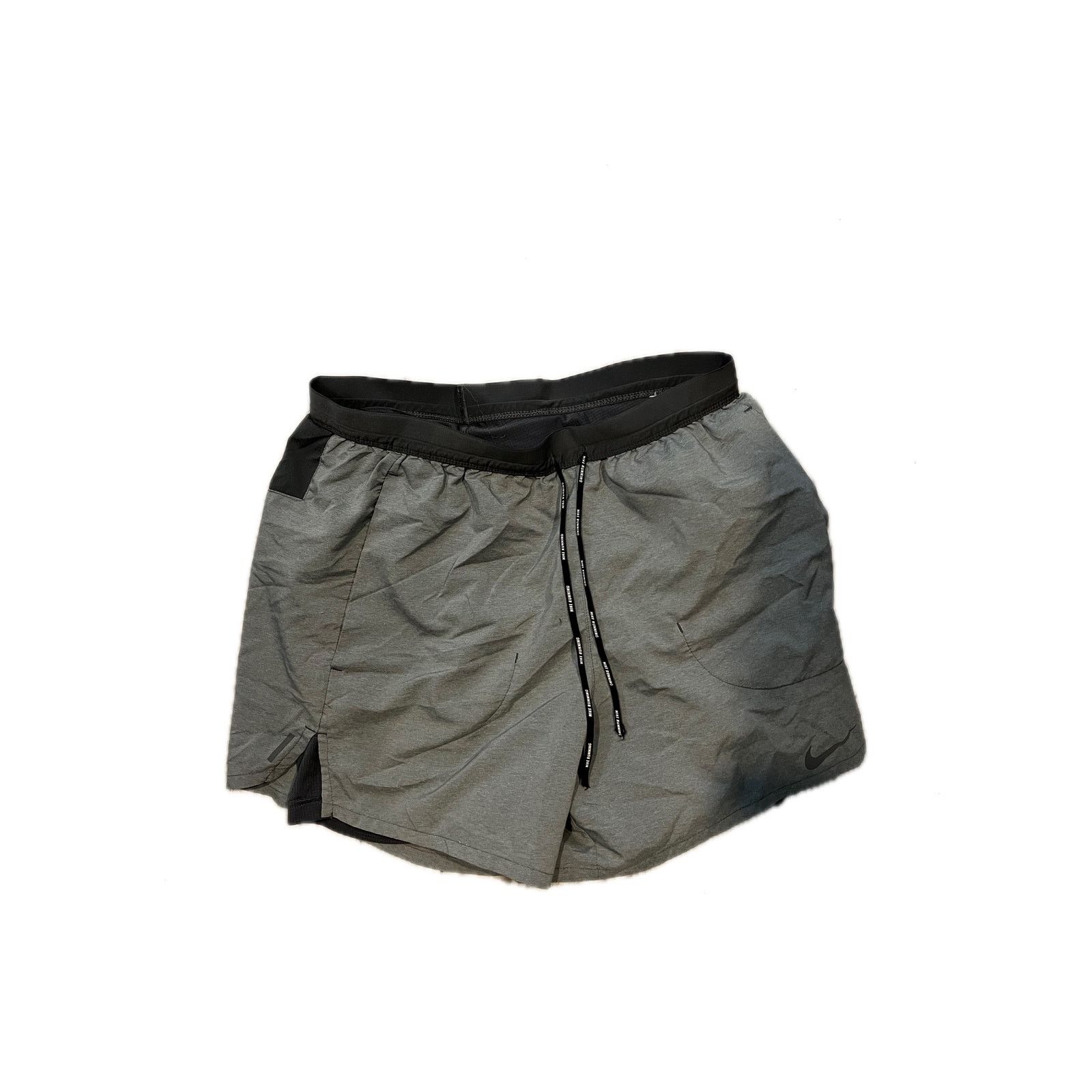 Nike Nike gray black training Dri Fit lined shorts mens M Size US 34 / EU 50 - 1 Thumbnail
